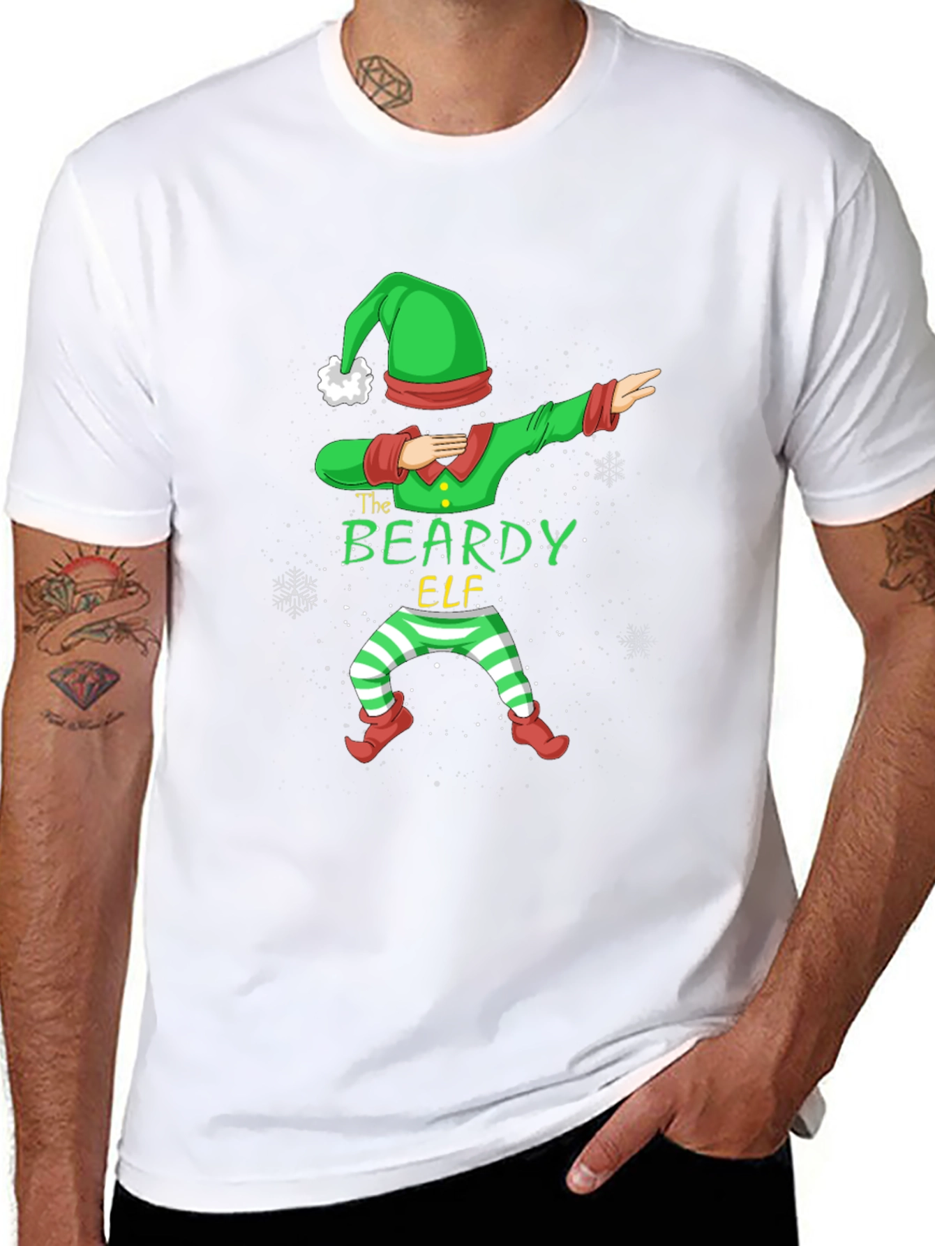 The Beardy Elf T-Shirt - Dab Christmas
