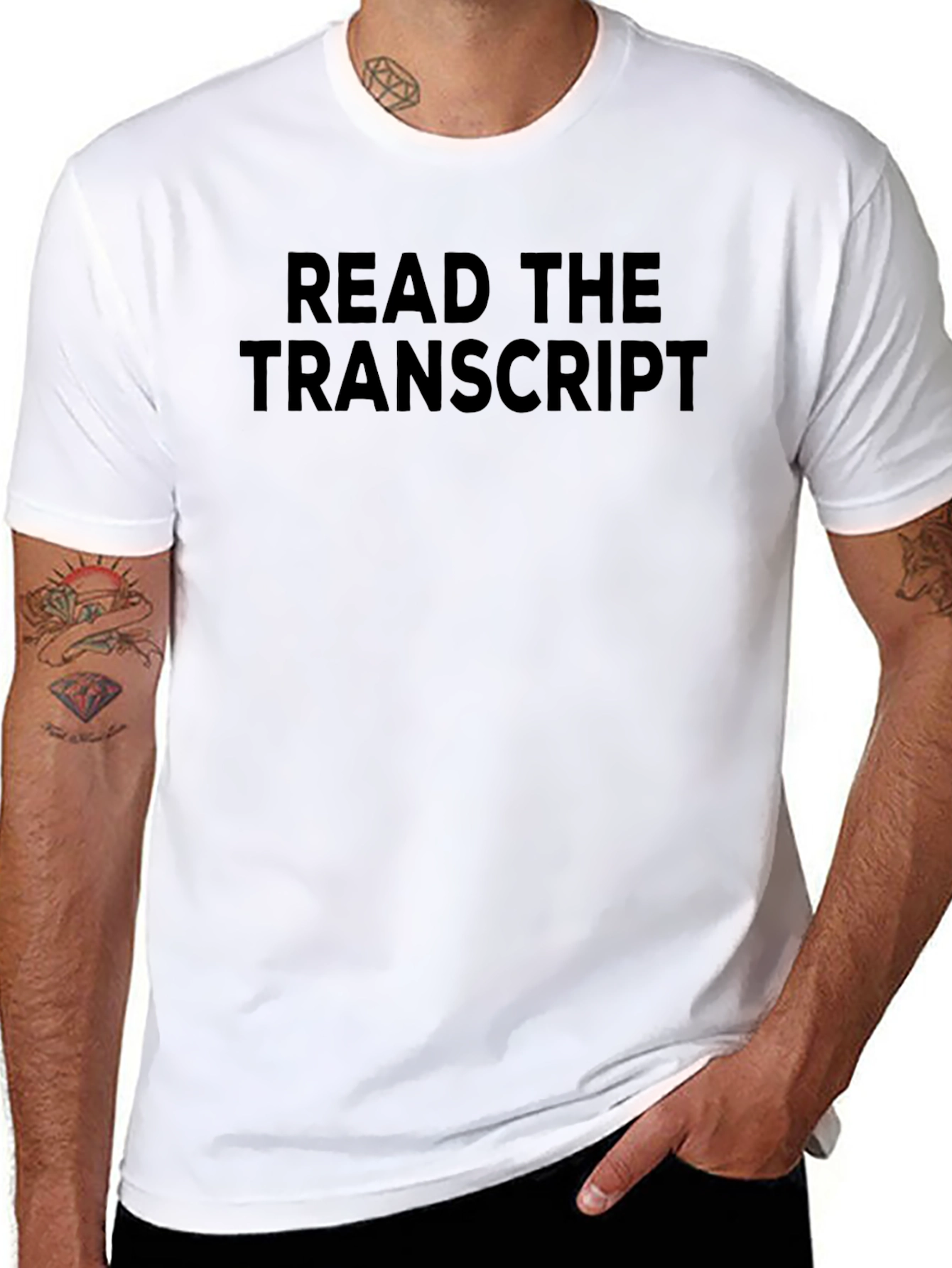 Read the Transcript Black T-Shirt