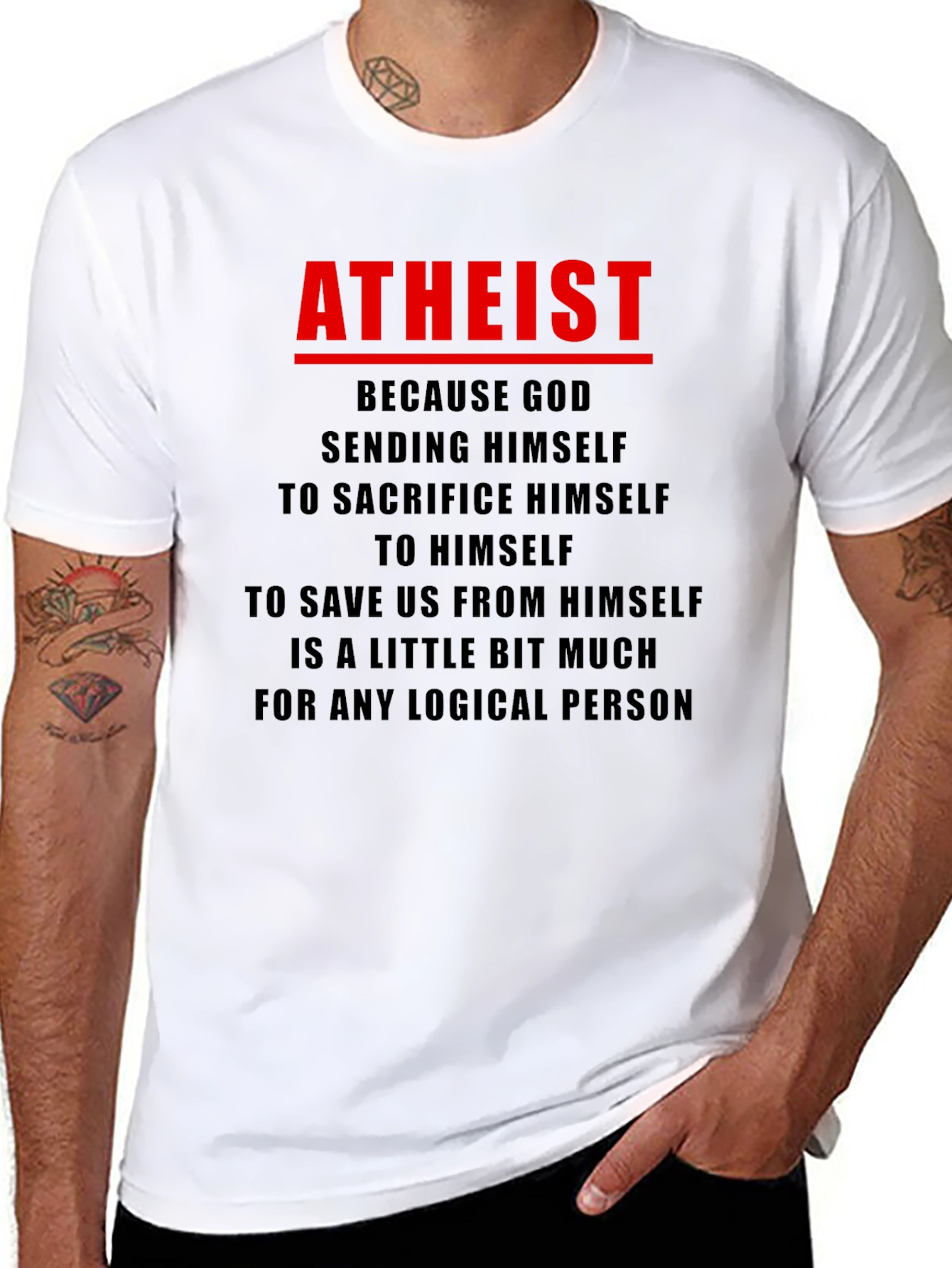 Atheist Humor Graphic T-Shirt