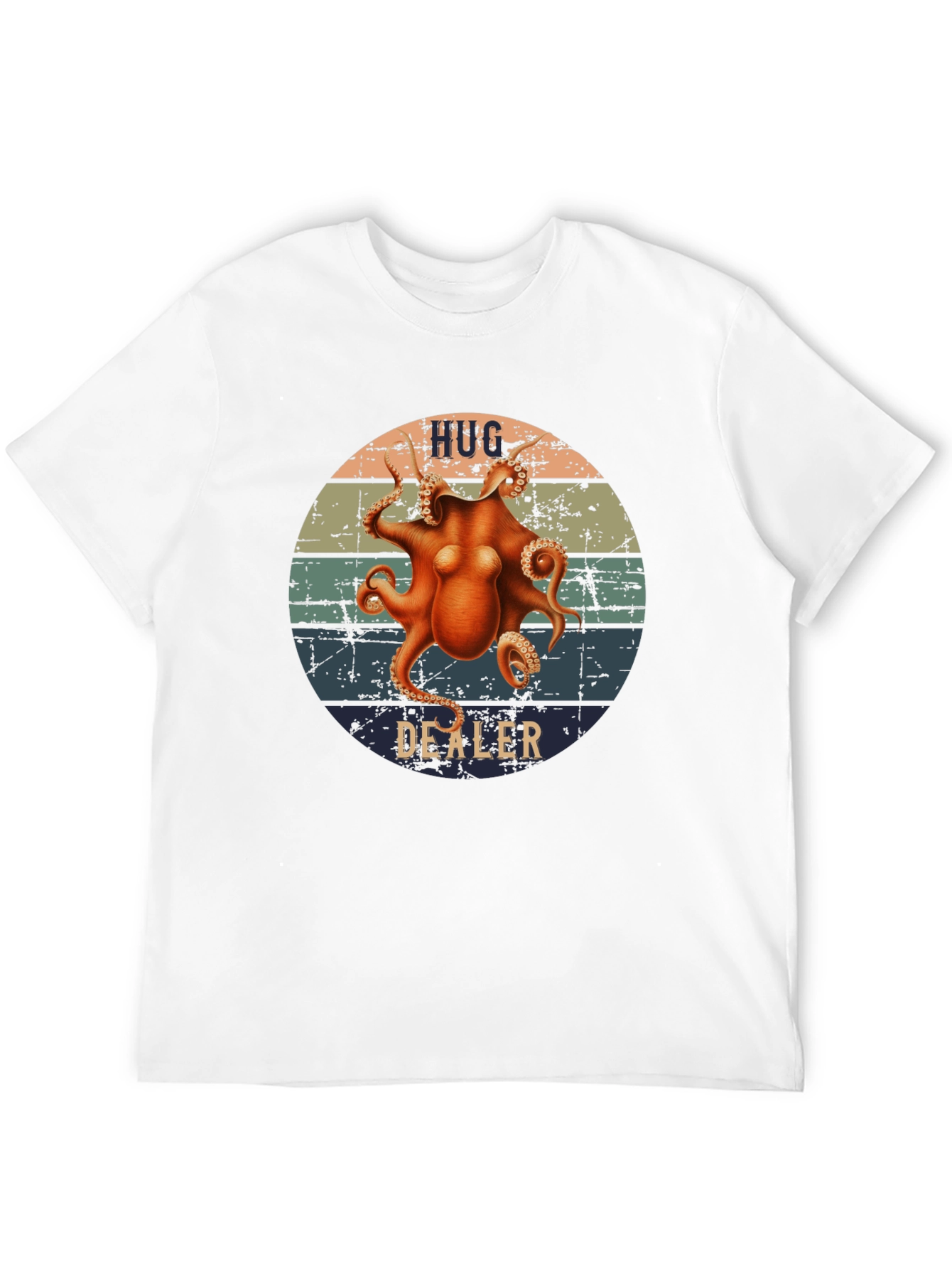 Hug Dealer Octopus Graphic T-Shirt - Retro Style