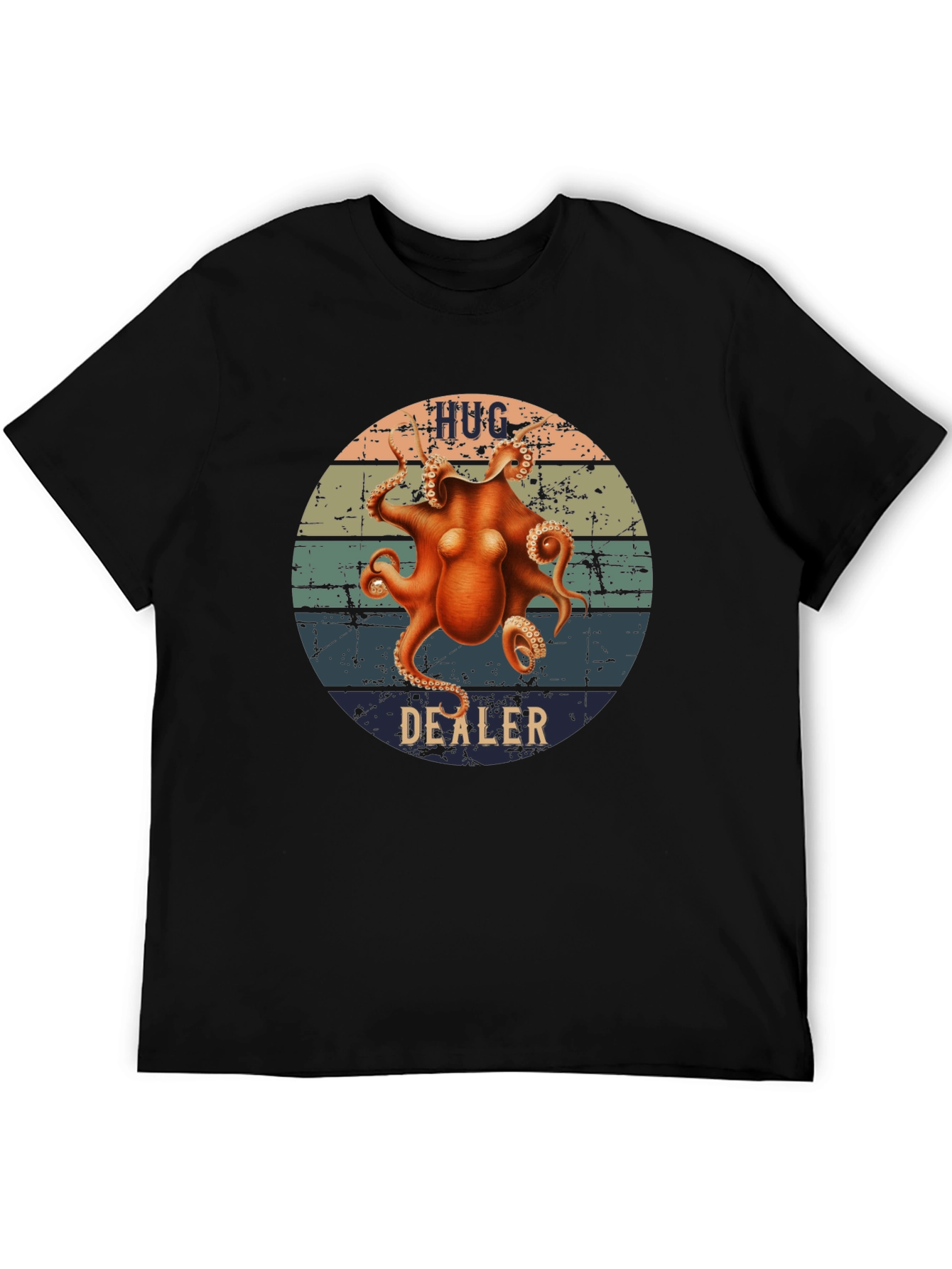 Hug Dealer Octopus Graphic T-Shirt - Retro Style