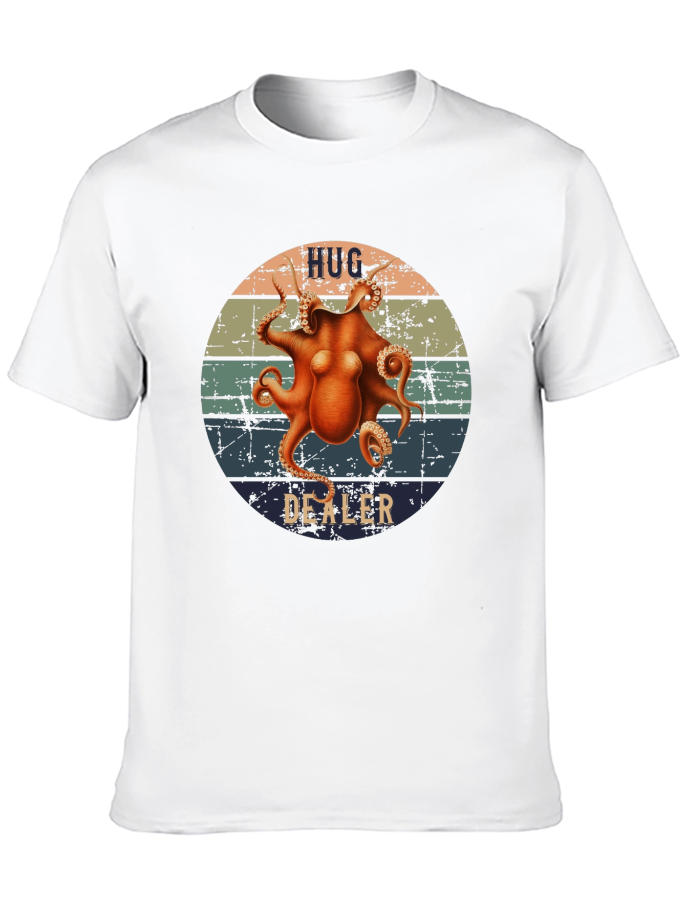Hug Dealer Octopus Graphic T-Shirt - Retro Style