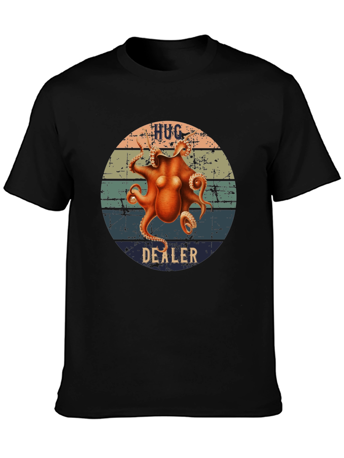 Hug Dealer Octopus Graphic T-Shirt - Retro Style