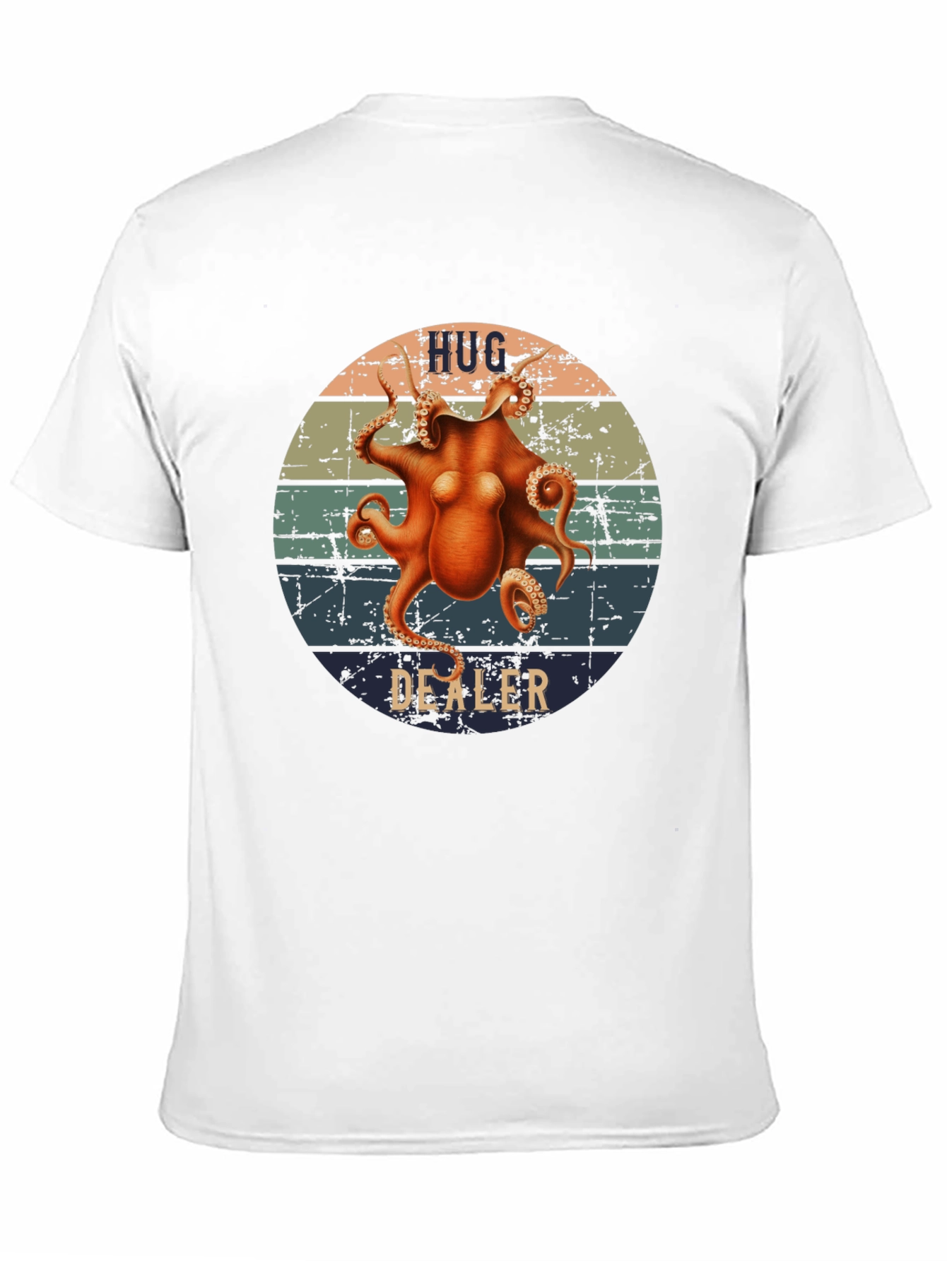 Hug Dealer Octopus Graphic T-Shirt - Retro Style