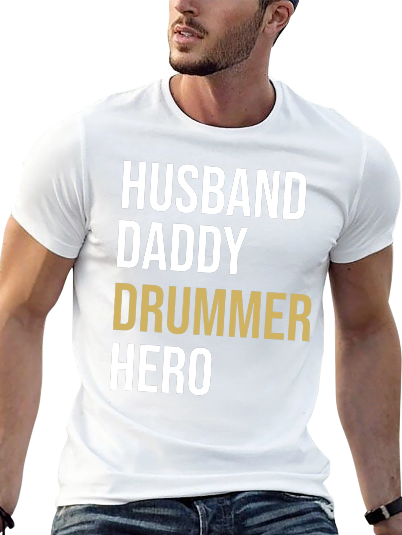 Husband Daddy Drummer Hero T-Shirt
