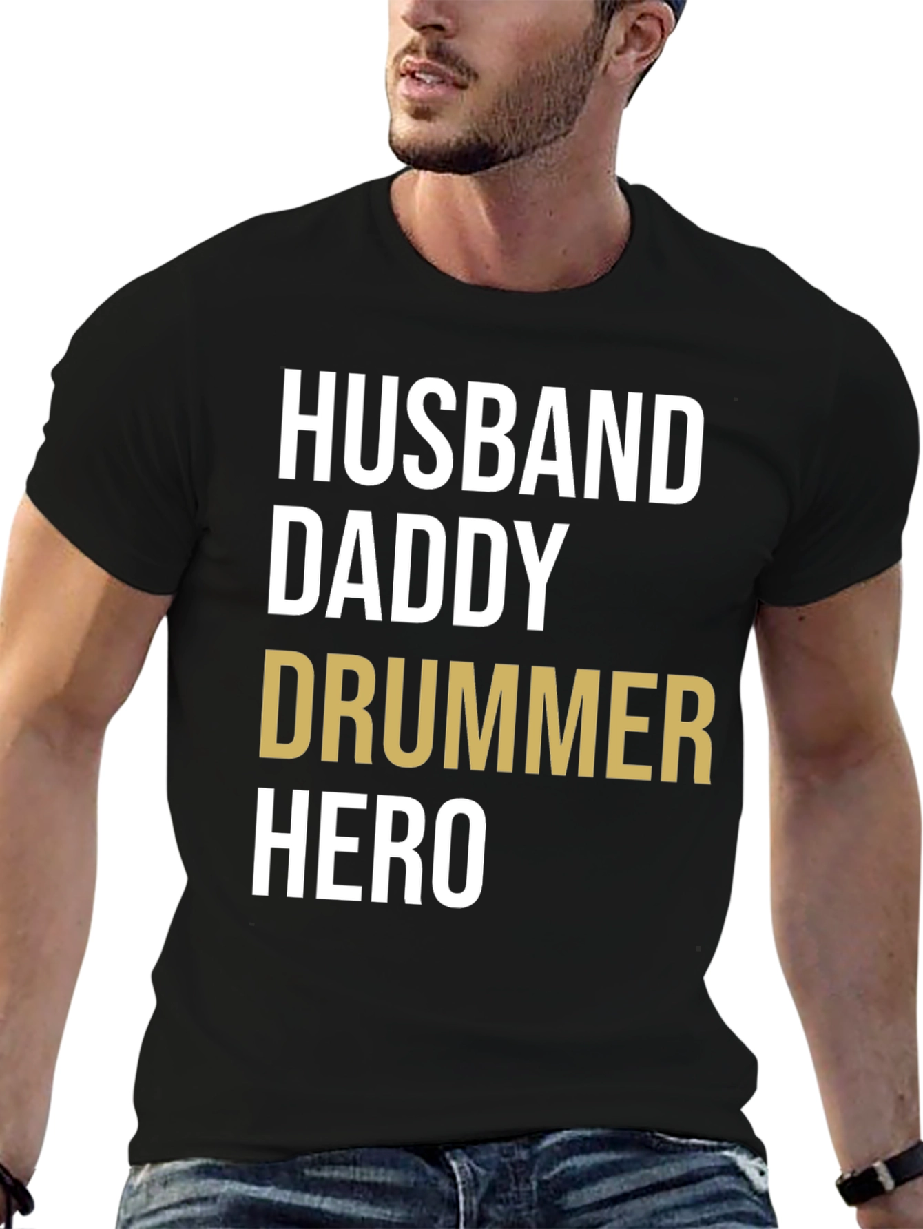 Husband Daddy Drummer Hero T-Shirt