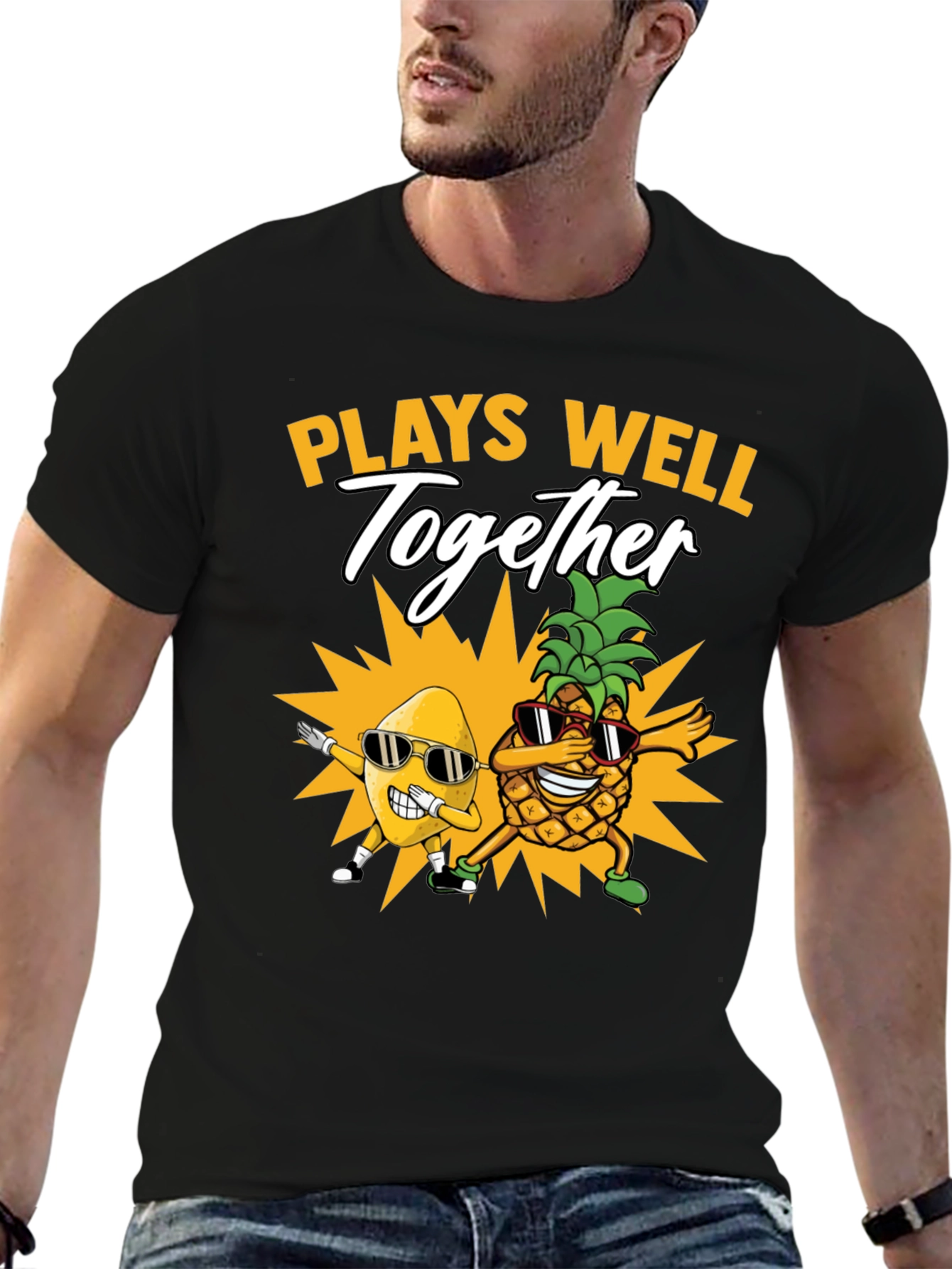 Plays Well Together T-Shirt Pineapple & Banana