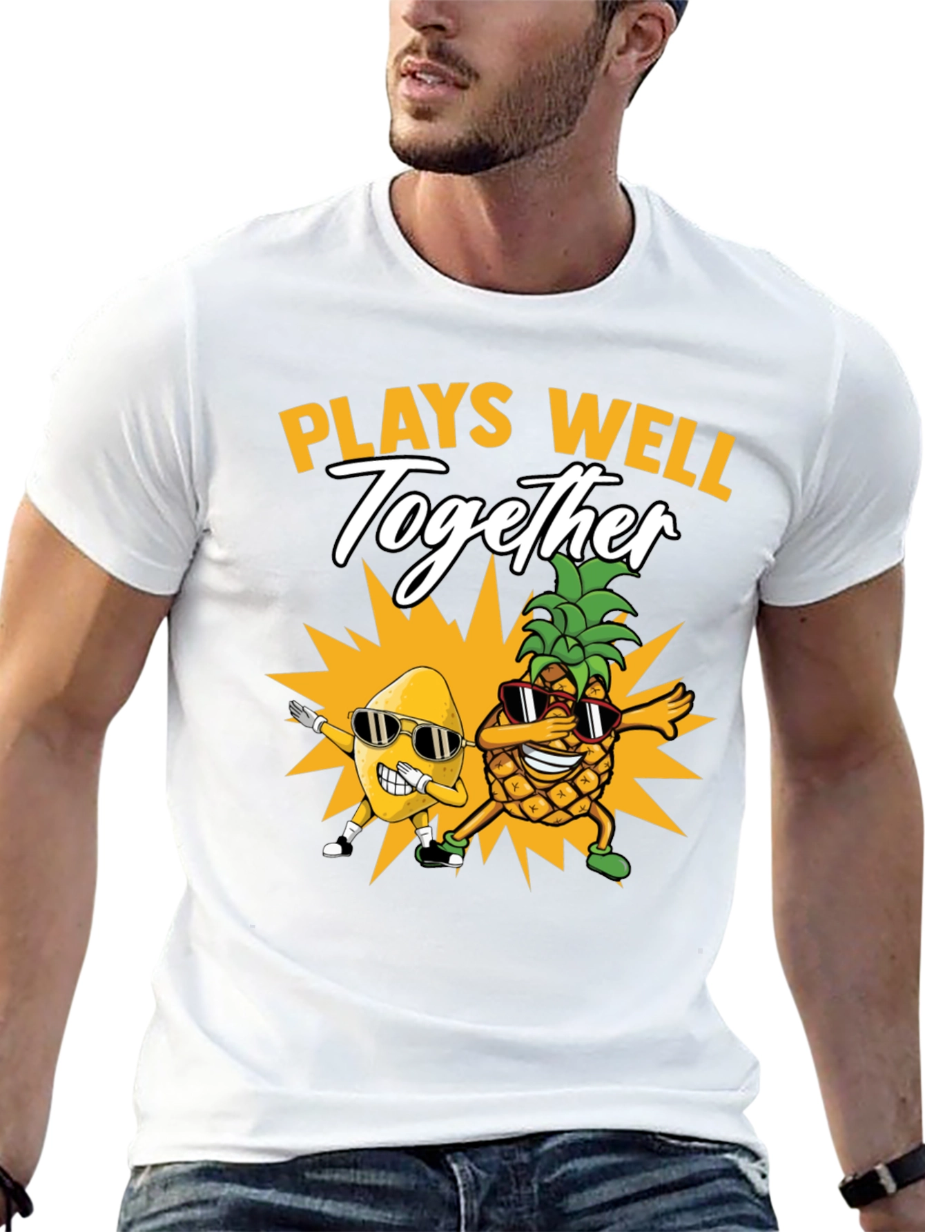 Plays Well Together T-Shirt Pineapple & Banana