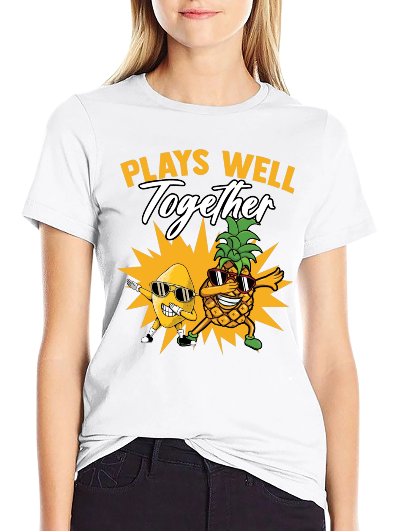 Plays Well Together T-Shirt Pineapple & Banana