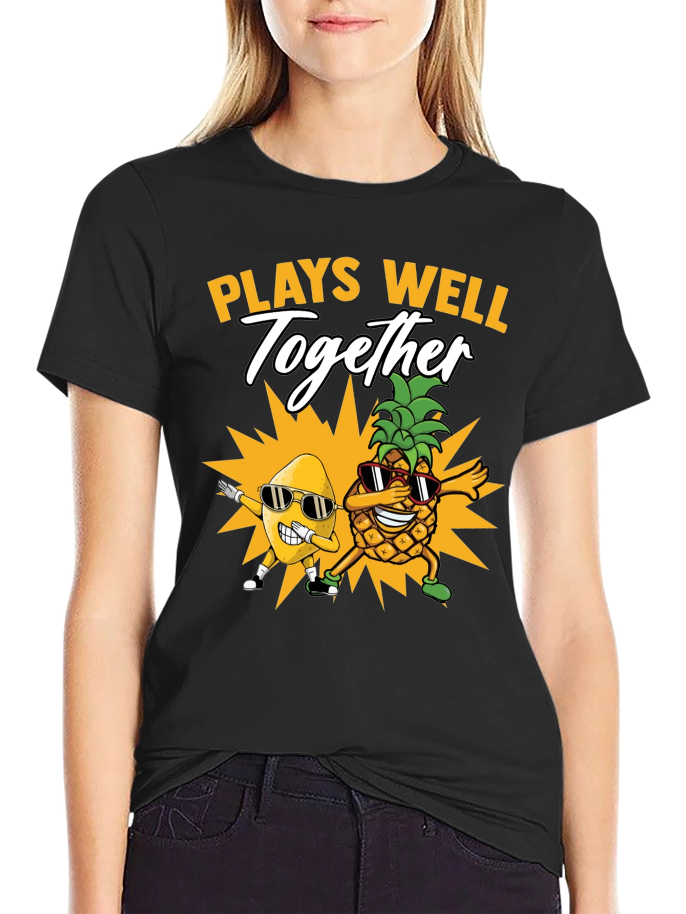 Plays Well Together T-Shirt Pineapple & Banana