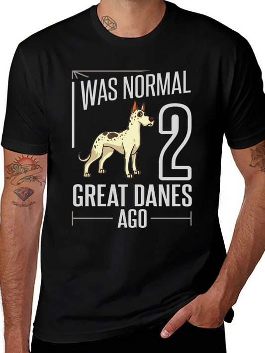 Funny Great Dane T-Shirt - Normal 2 Great Danes Ago