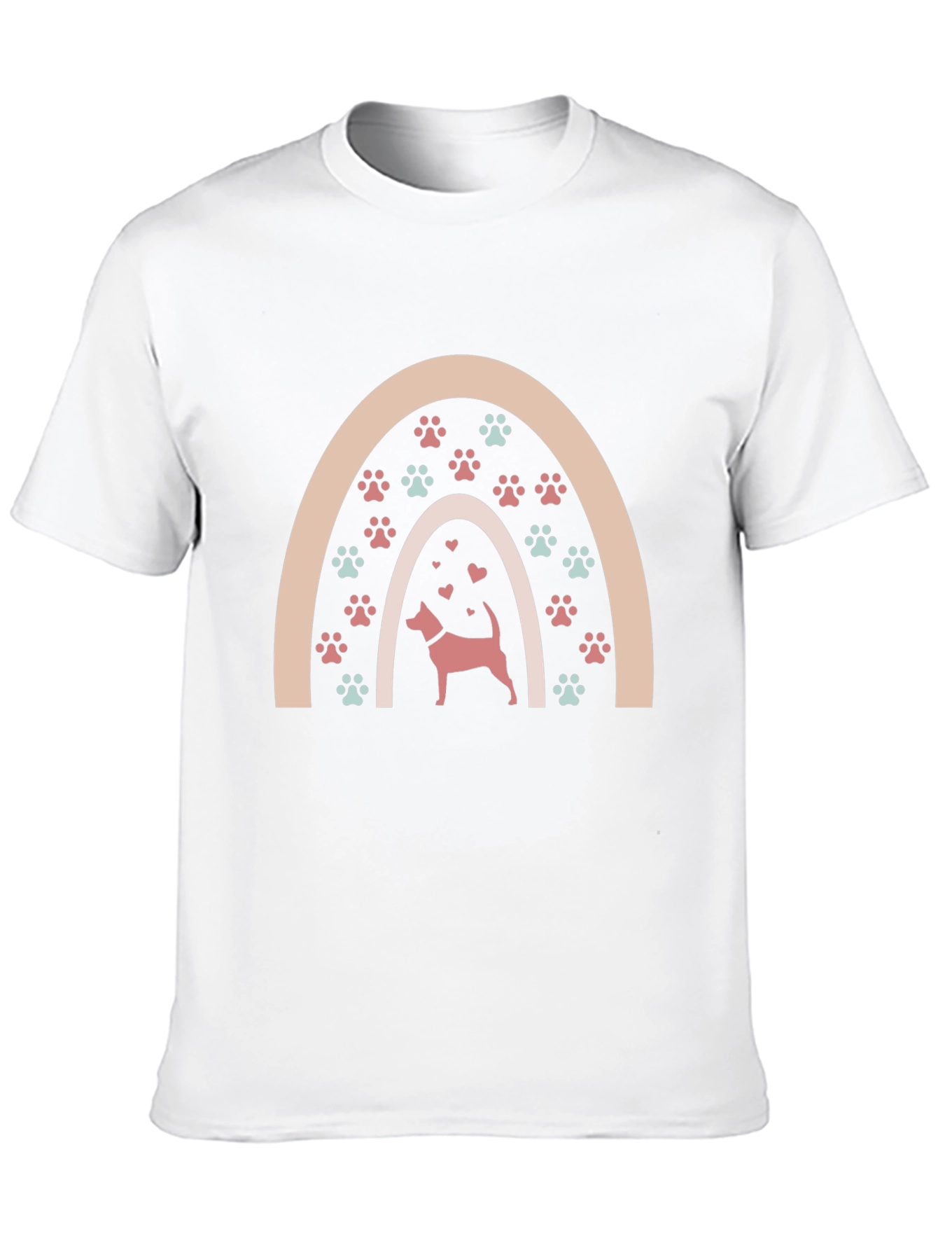 Dog Paw Rainbow Graphic Tee - Unisex