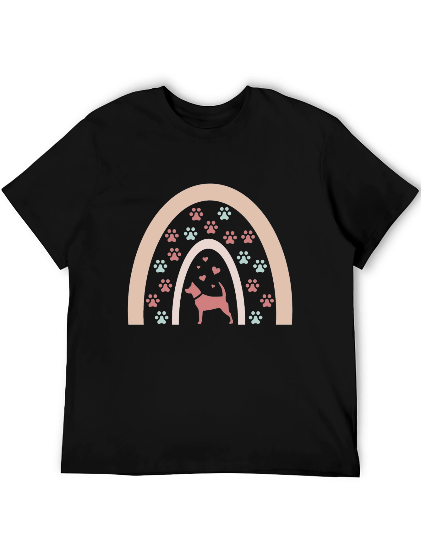 Dog Paw Rainbow Graphic Tee - Unisex