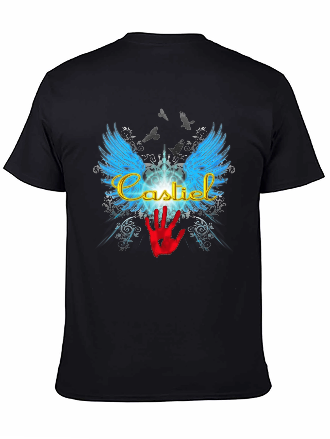 Castiel Wings Graphic T-Shirt - Supernatural Inspired Tee