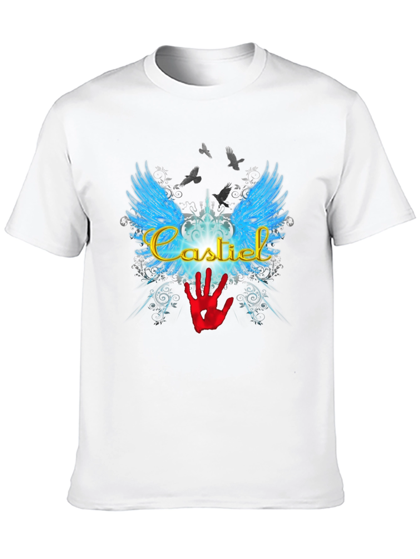 Castiel Wings Graphic T-Shirt - Supernatural Inspired Tee