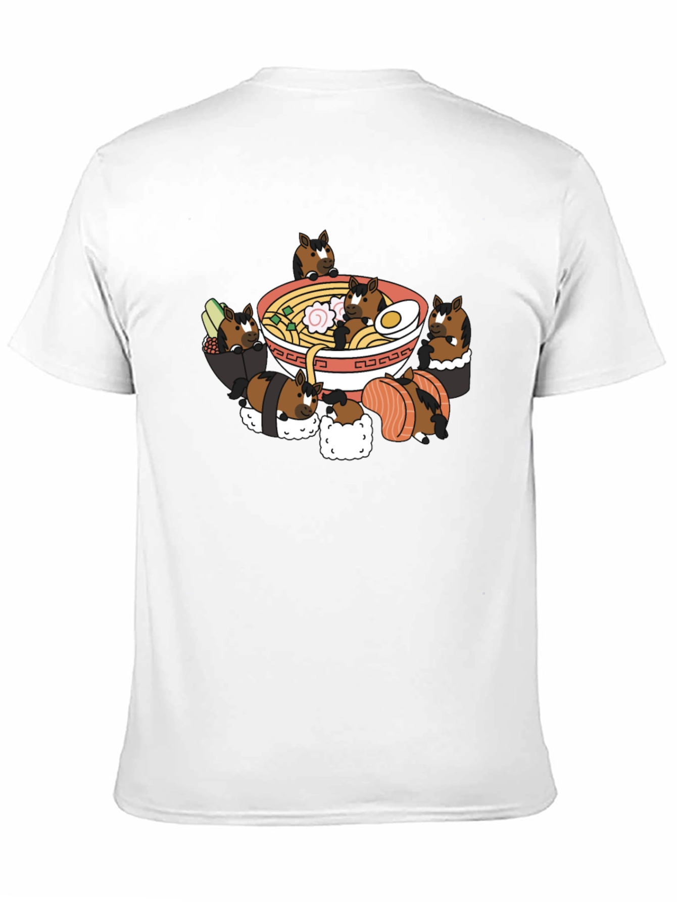 Ramen Horse Sushi Black T-Shirt