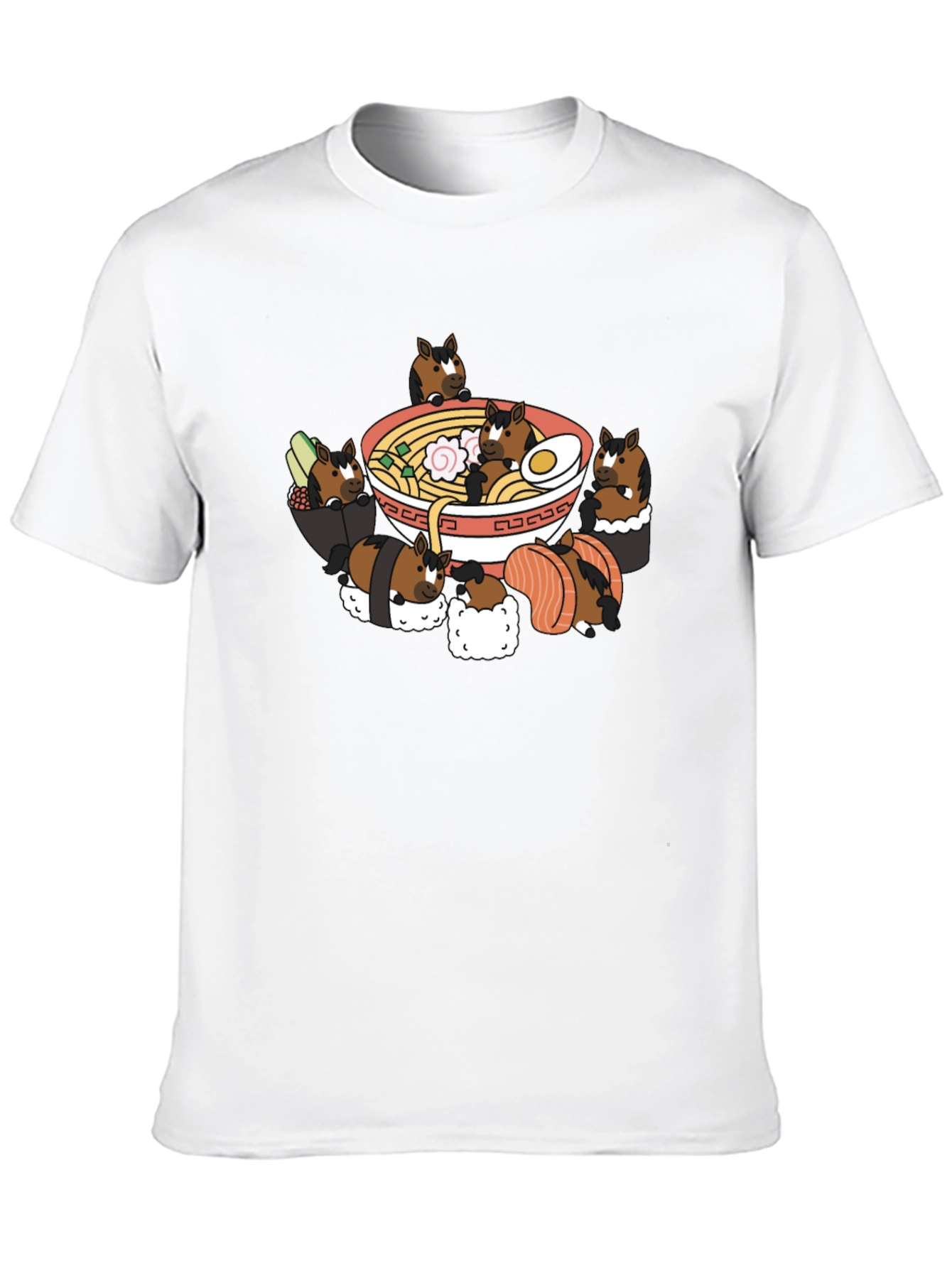 Ramen Horse Sushi Black T-Shirt
