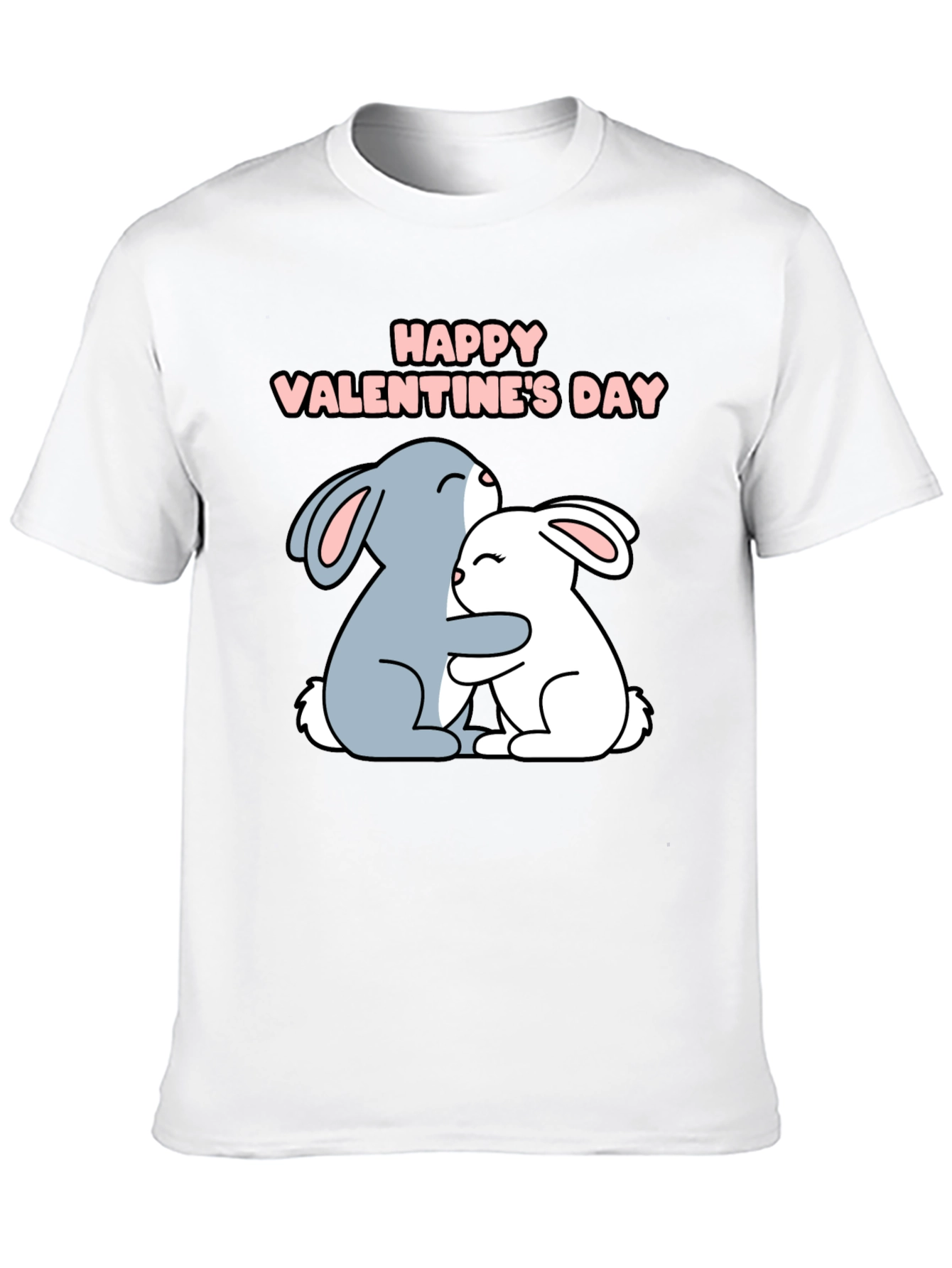 Happy Valentines Day Bunny Hug T-Shirt
