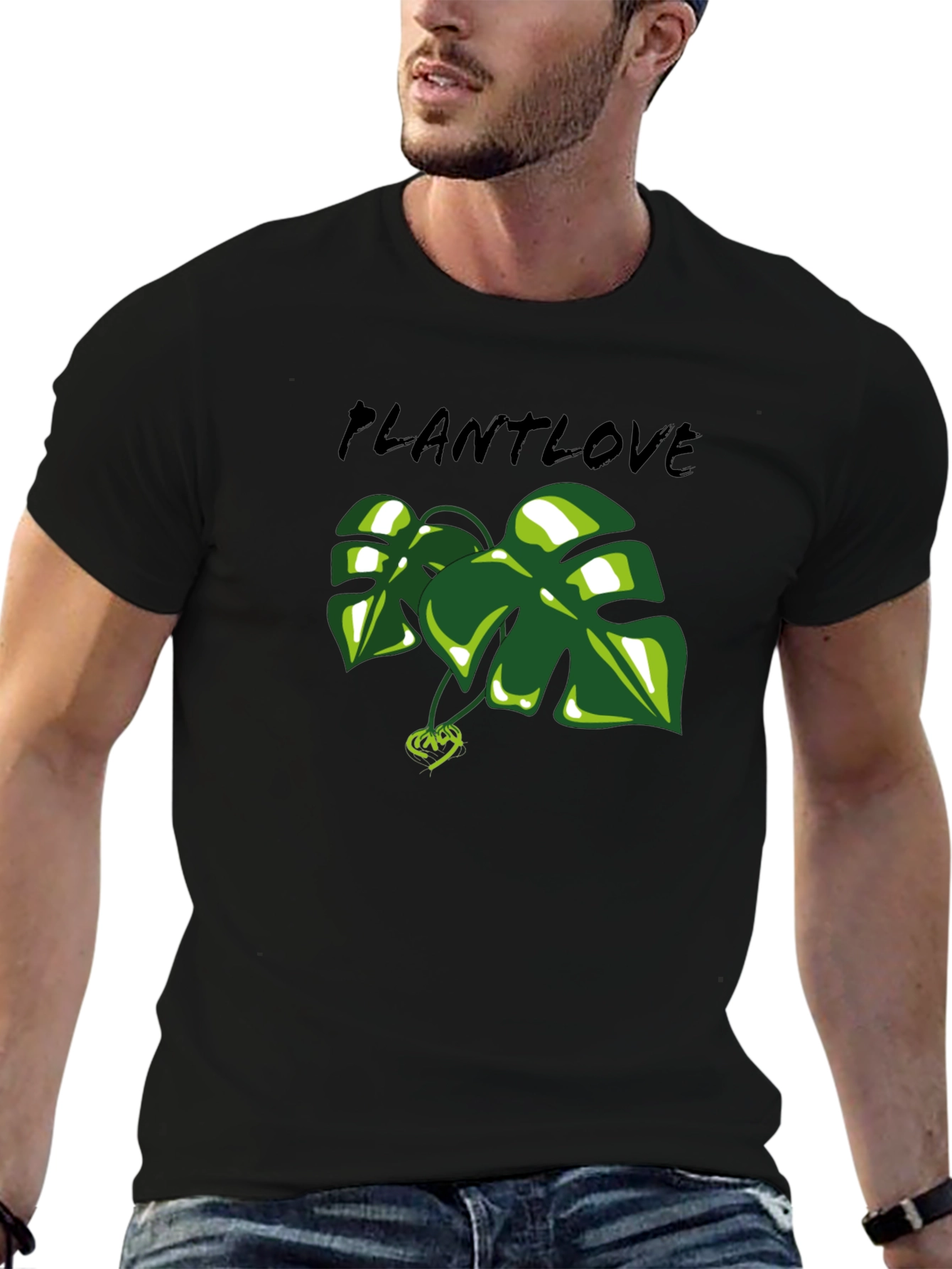 Plant Love T-Shirt - Green Leaf Design