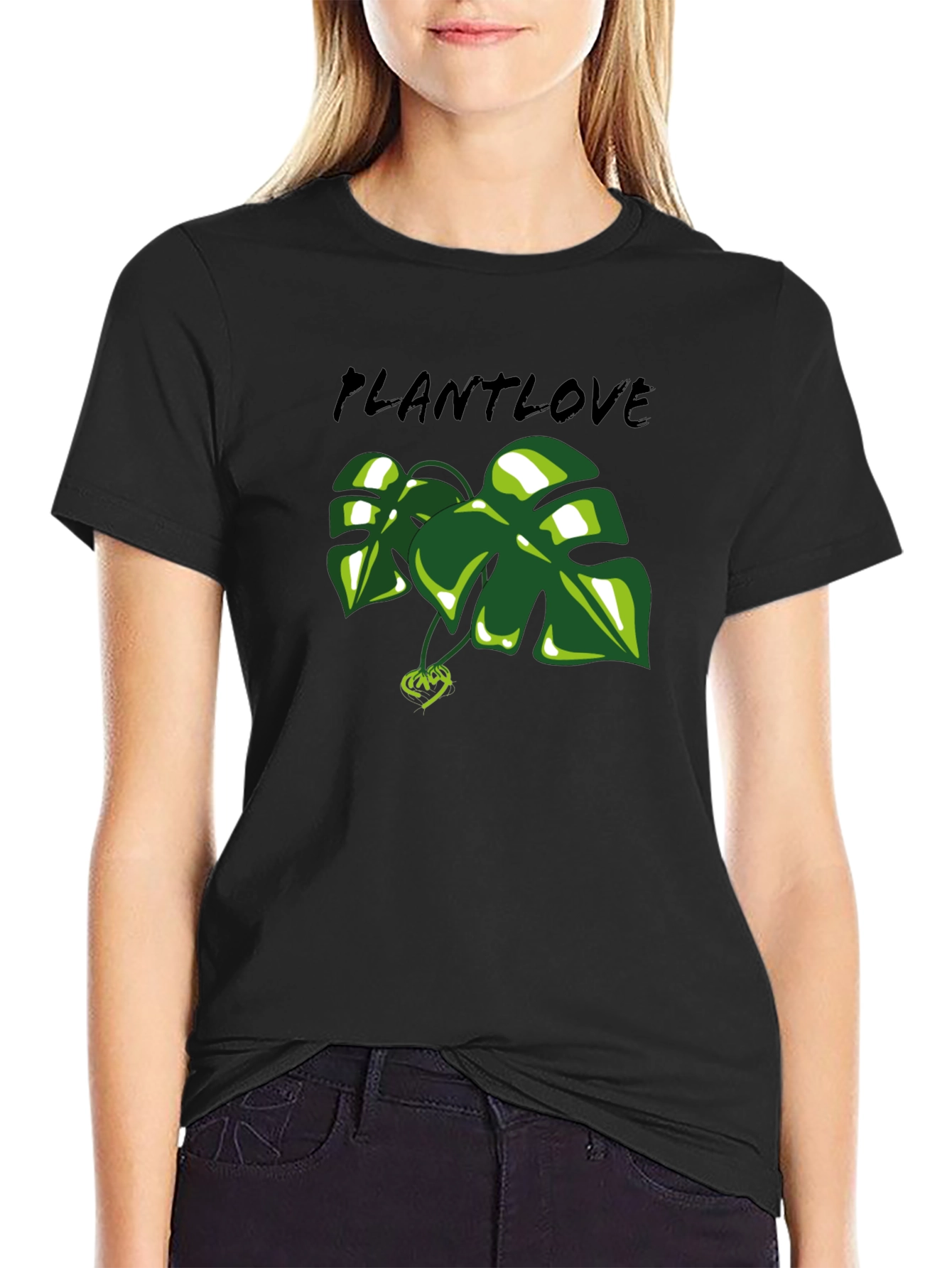 Plant Love T-Shirt - Green Leaf Design