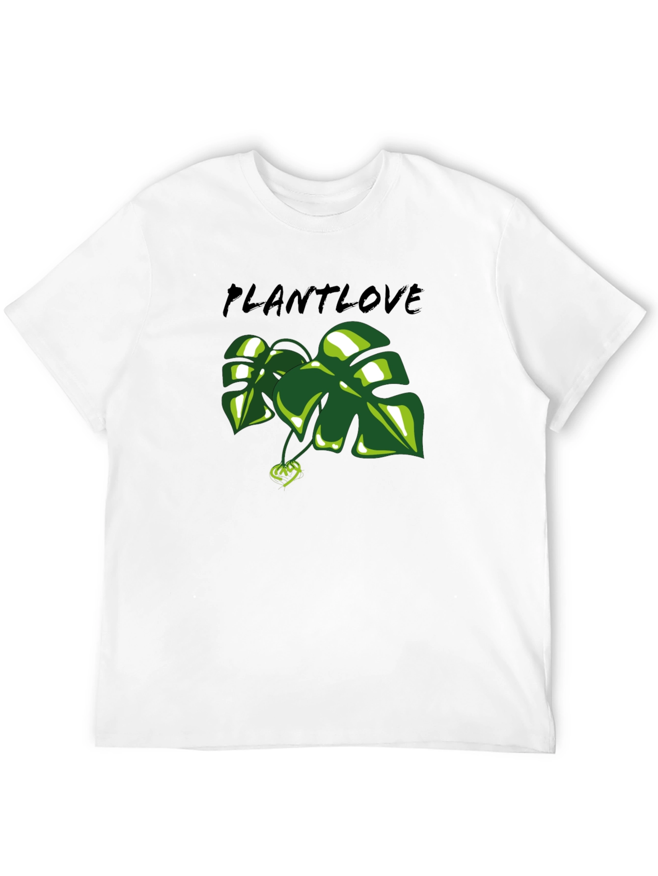 Plant Love T-Shirt - Green Leaf Design