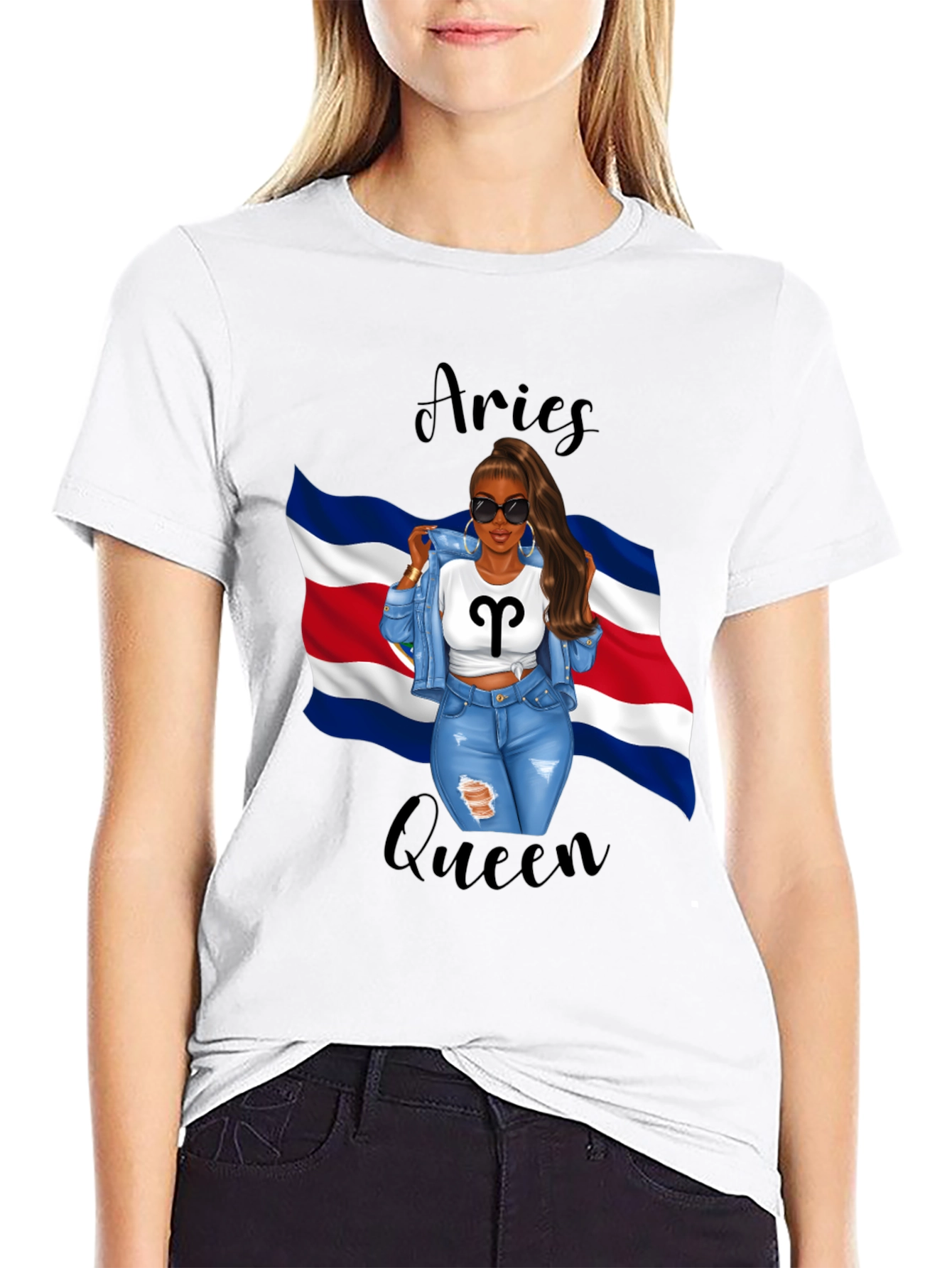 Aries Queen Black T-Shirt