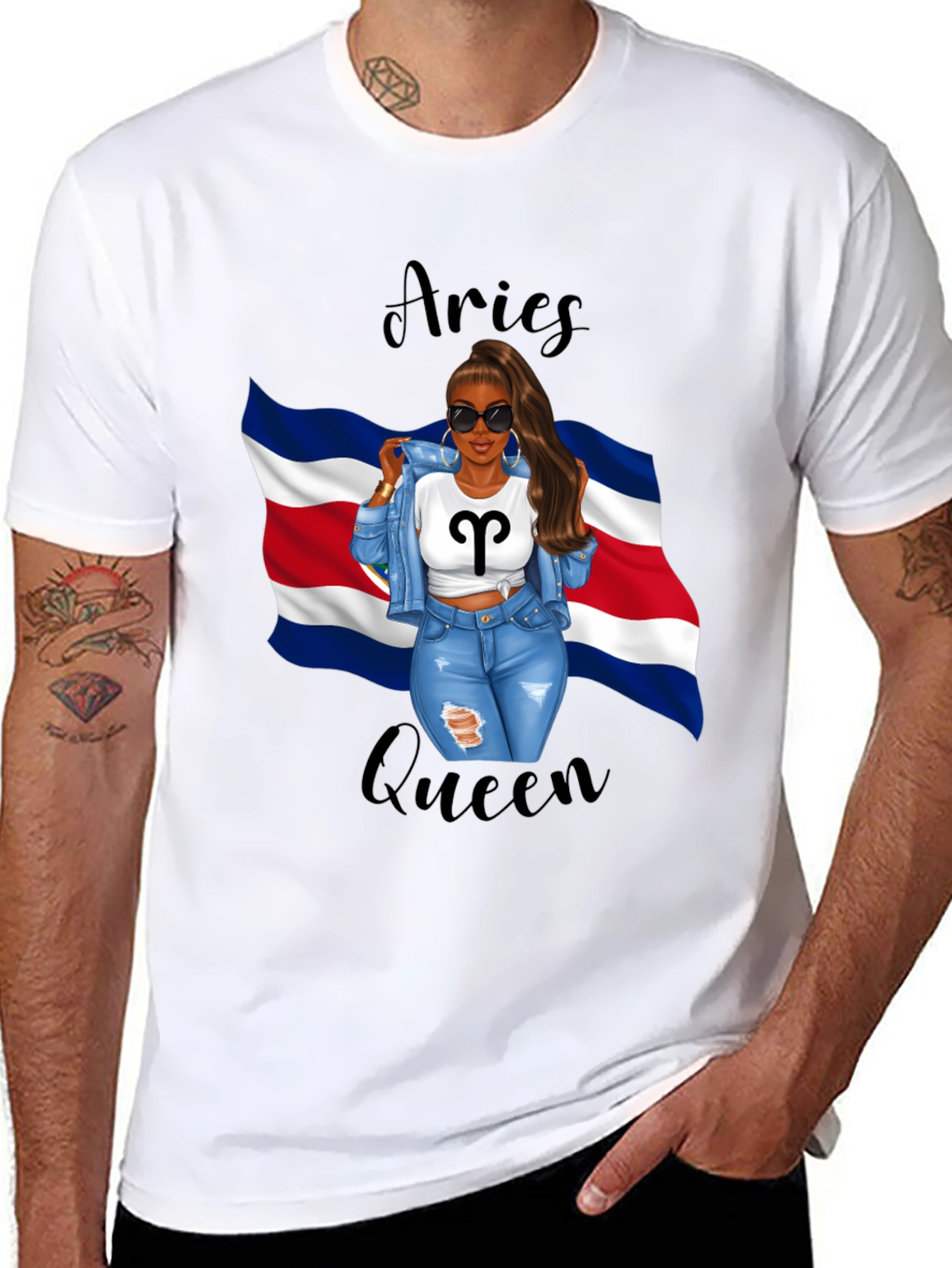 Aries Queen Black T-Shirt