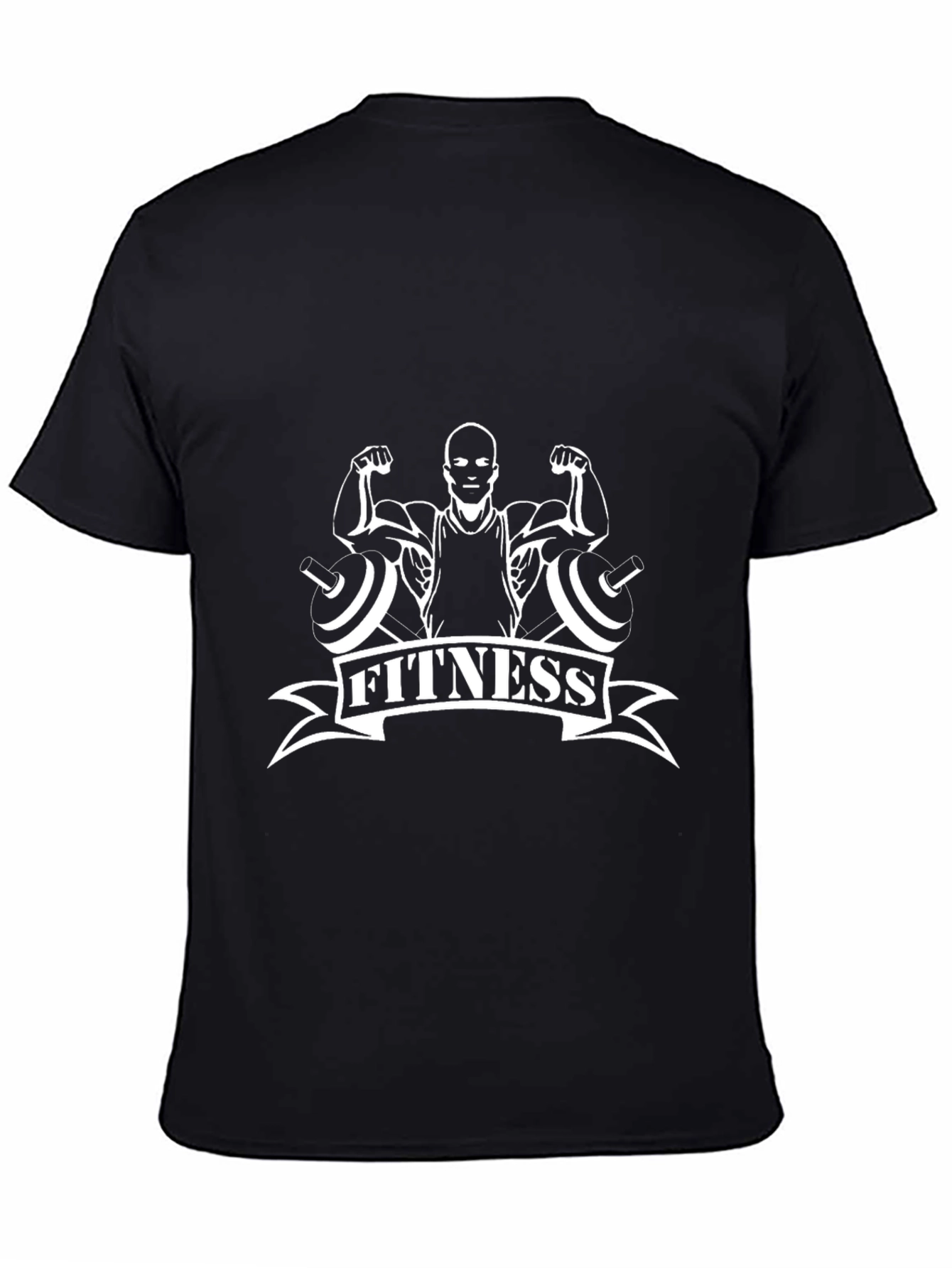 Fitness Graphic Tee - Black Gym T-Shirt
