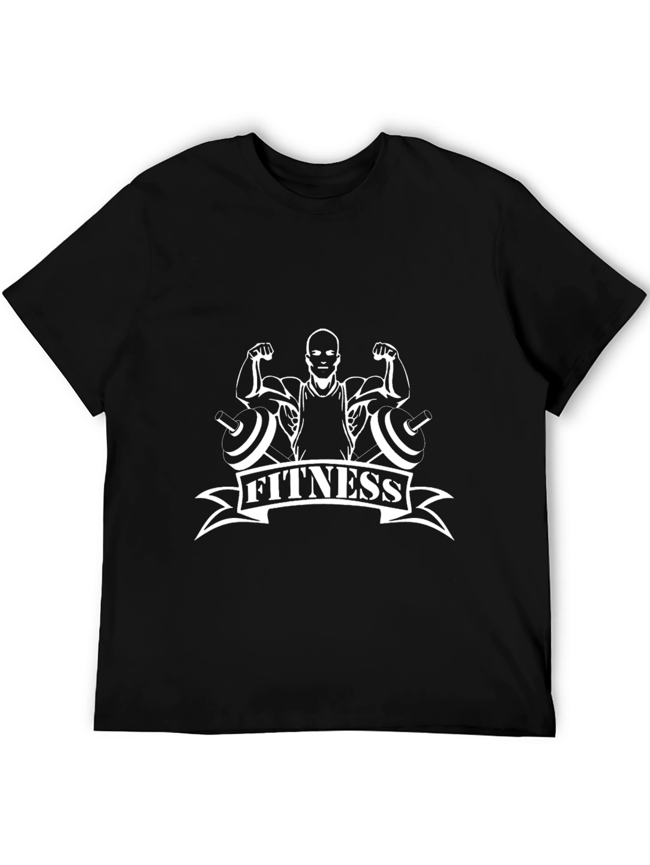 Fitness Graphic Tee - Black Gym T-Shirt