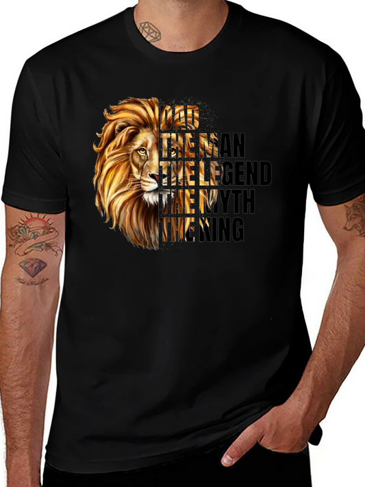 Dad Lion T-Shirt - The Man The Legend The King