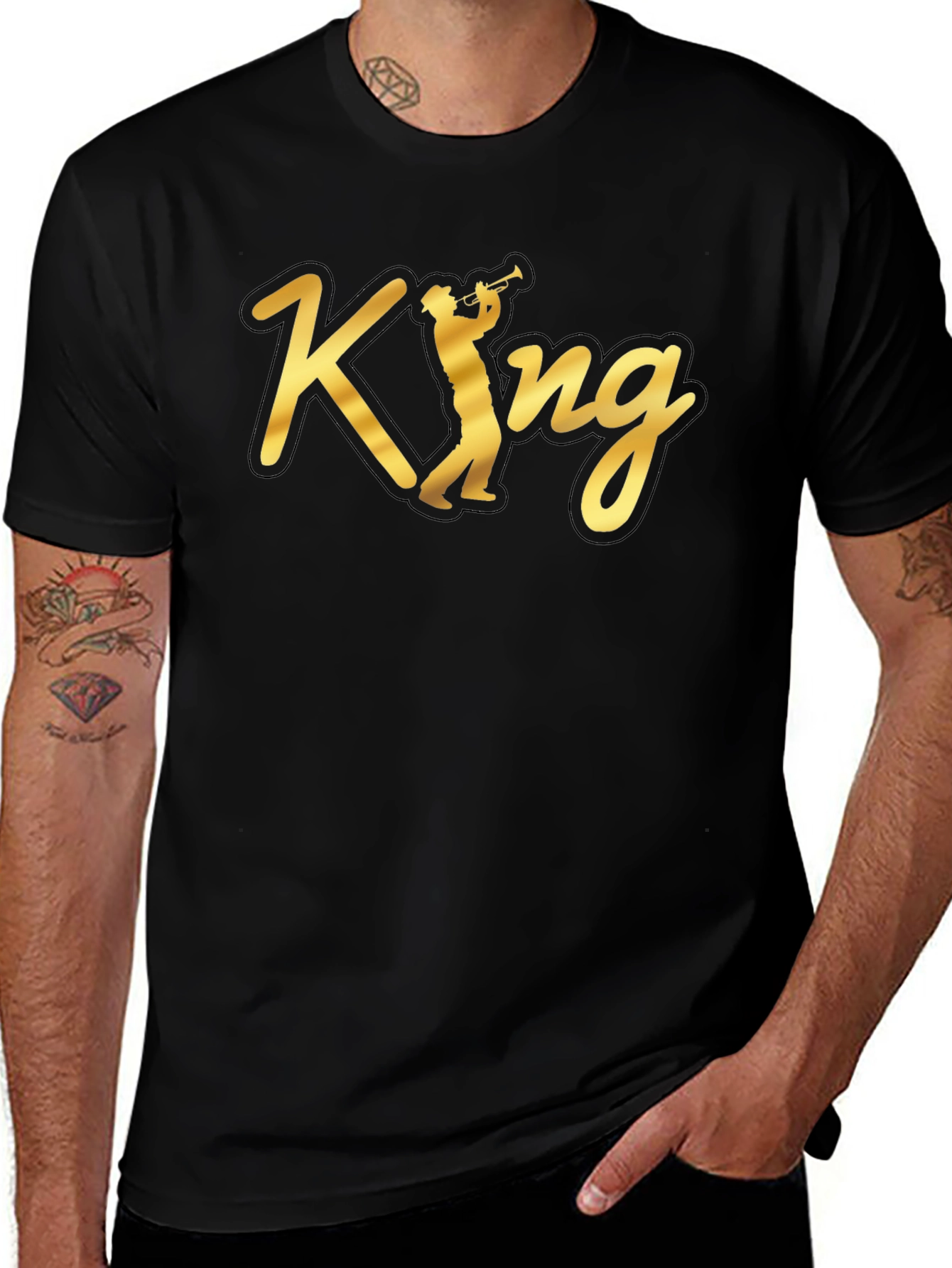King Jazz Musician Graphic T-Shirt