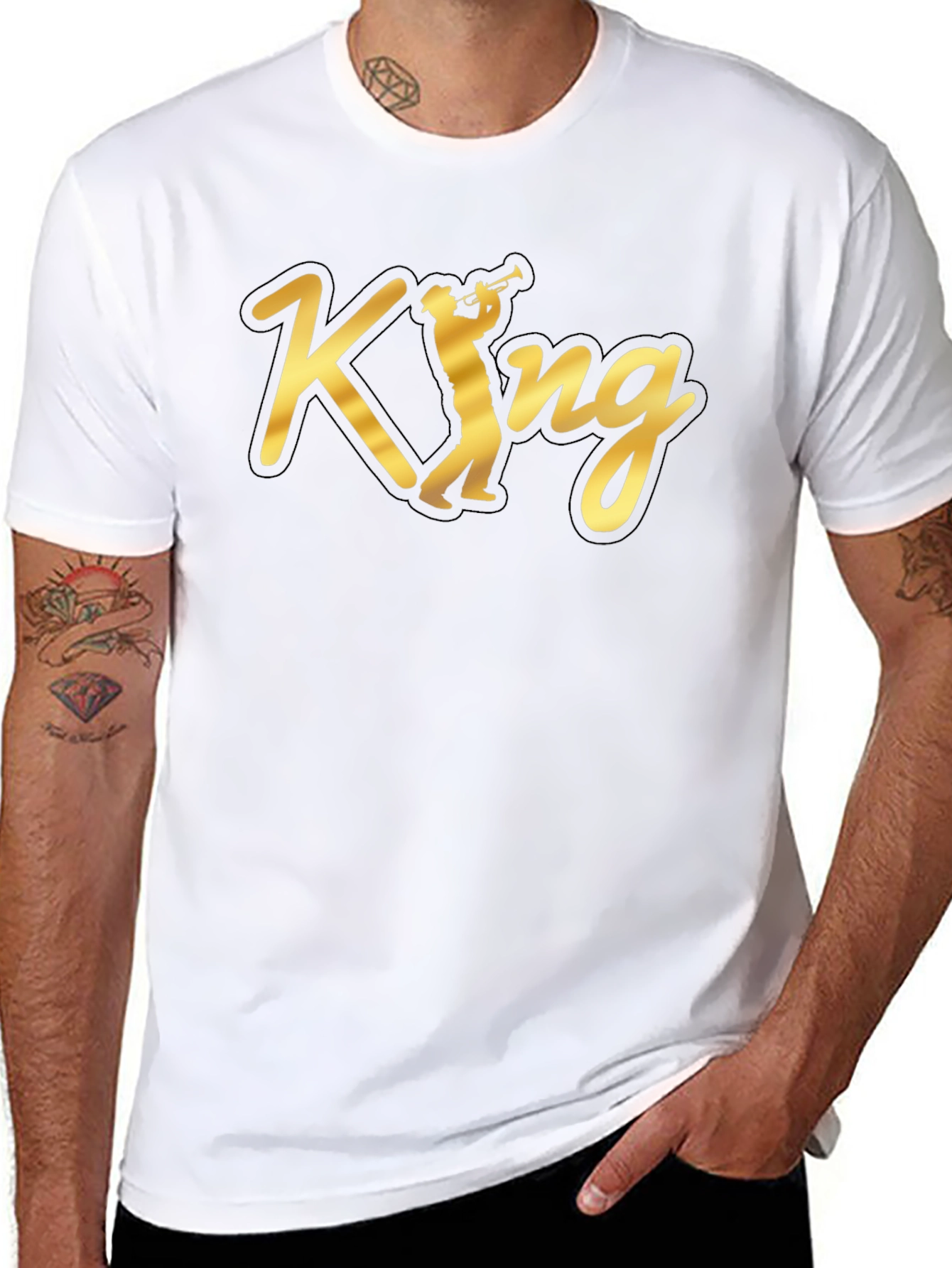 King Jazz Musician Graphic T-Shirt