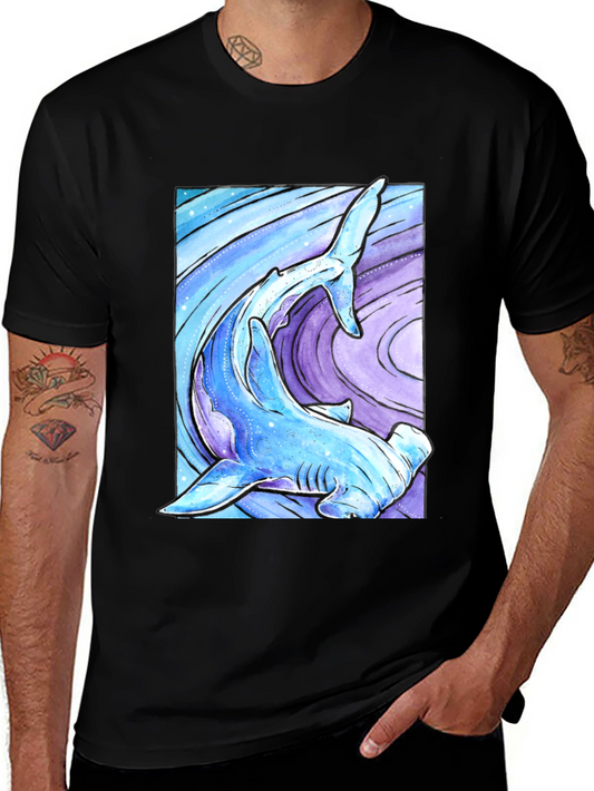 Hammerhead Shark Graphic Print T-Shirt