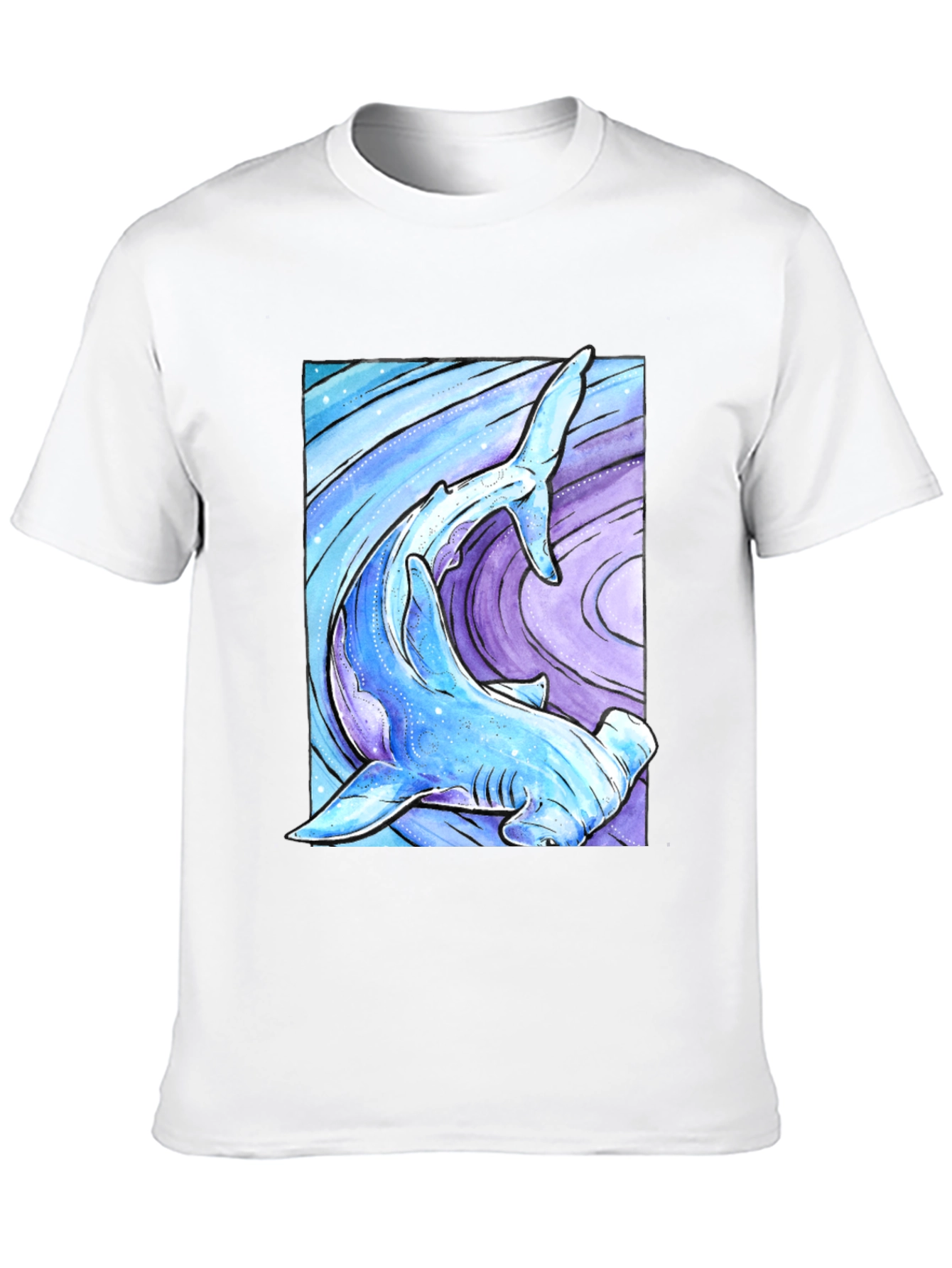 Hammerhead Shark Graphic Print T-Shirt