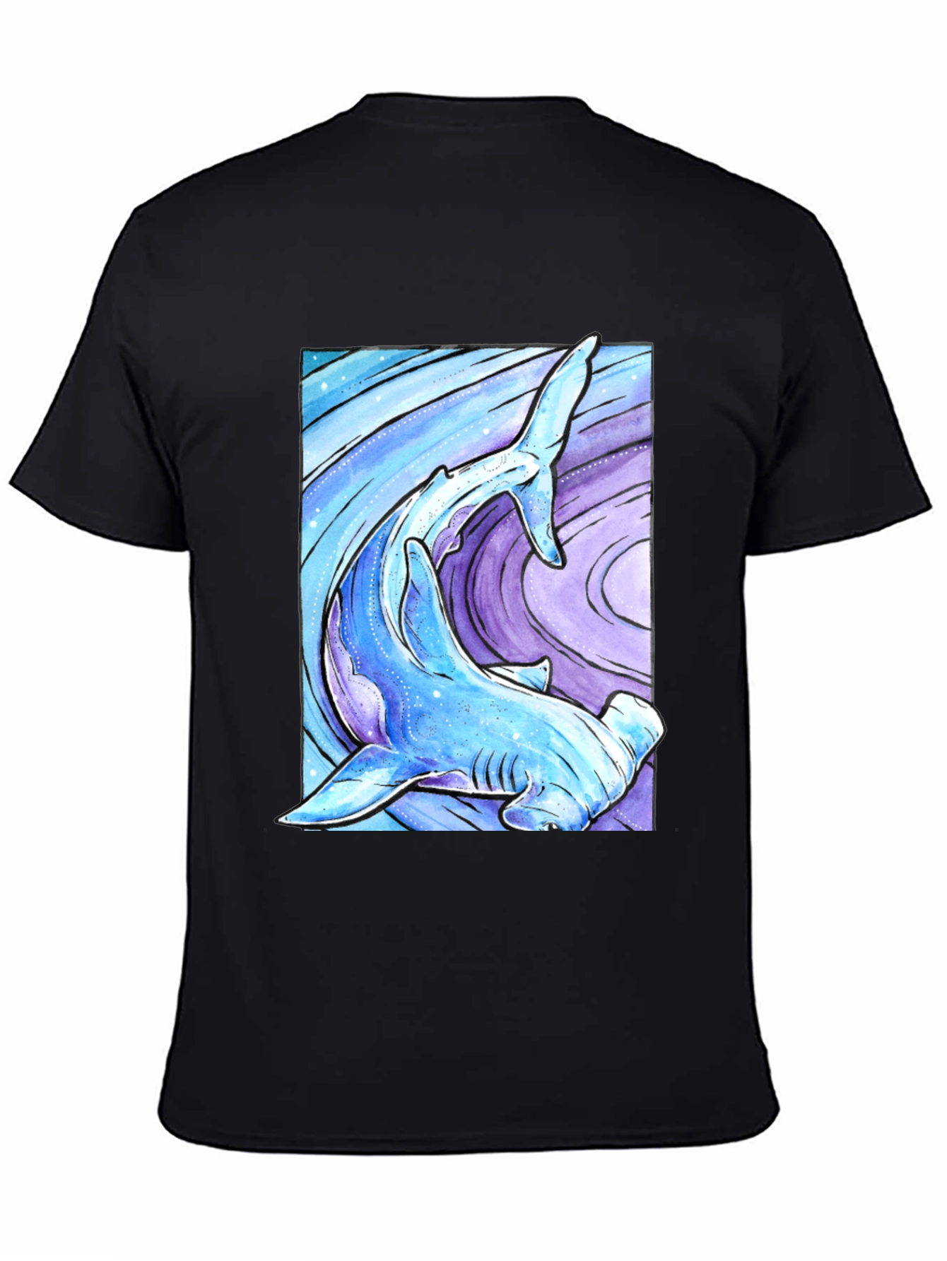 Hammerhead Shark Graphic Print T-Shirt