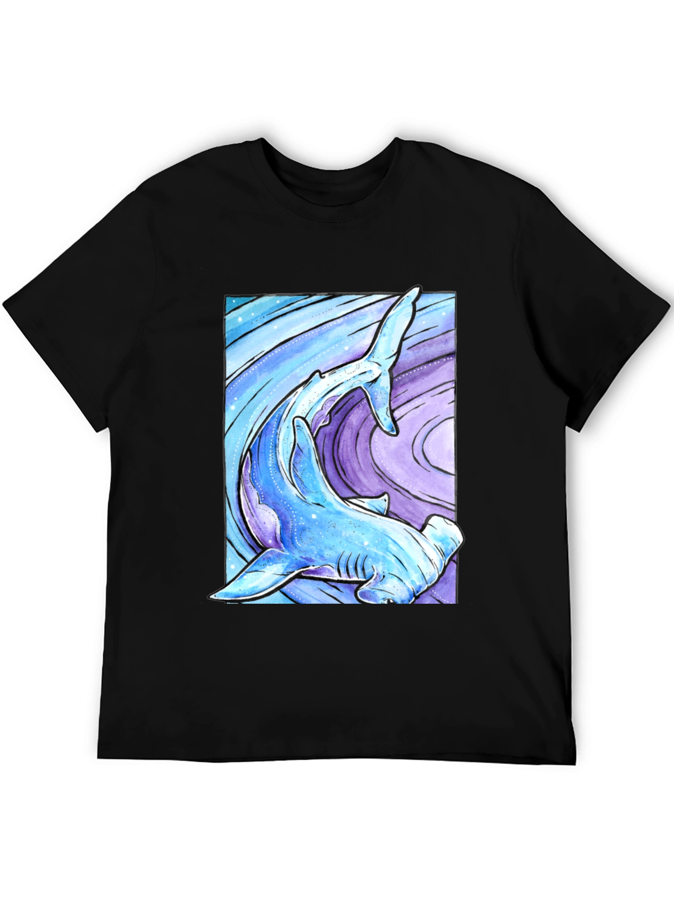 Hammerhead Shark Graphic Print T-Shirt