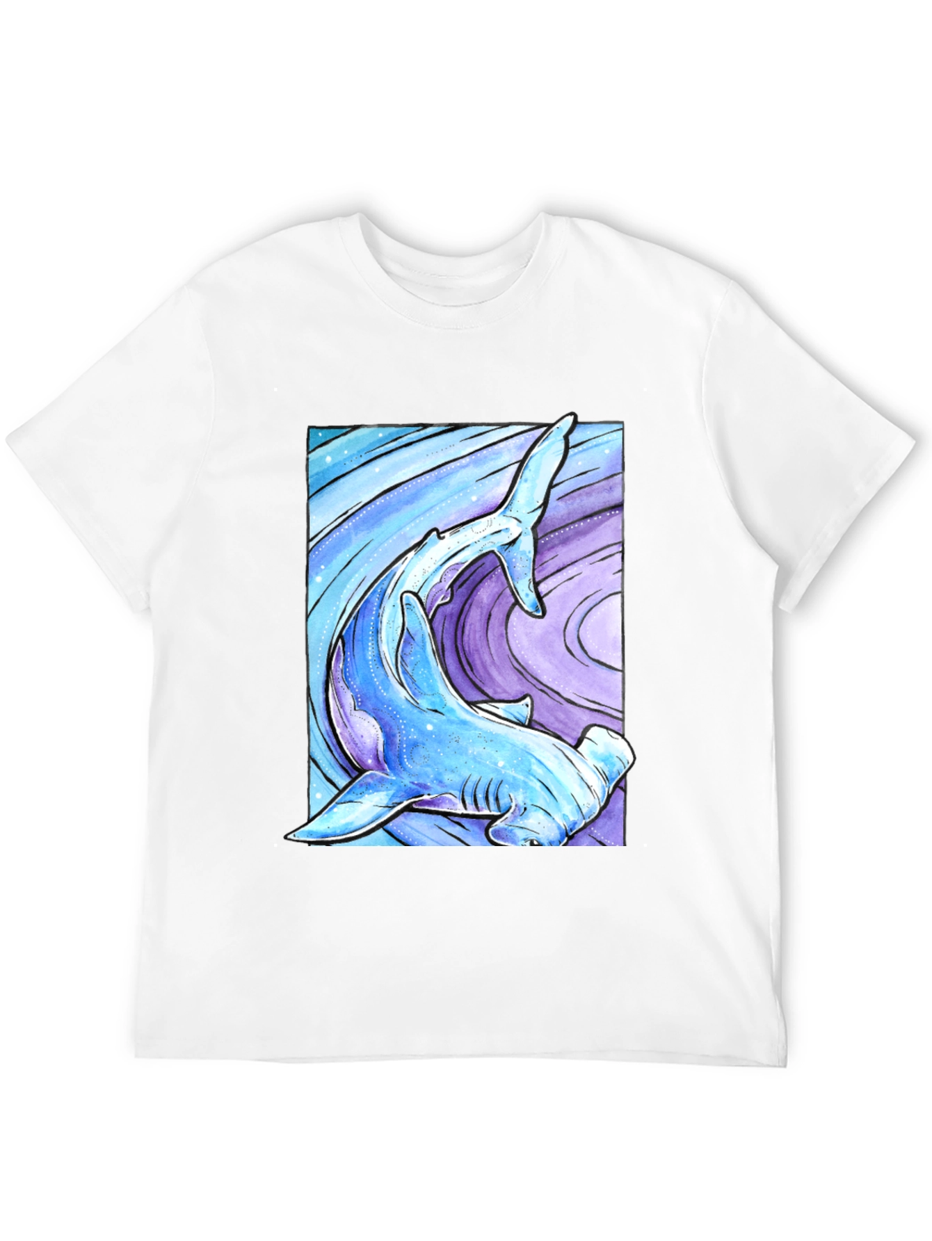 Hammerhead Shark Graphic Print T-Shirt