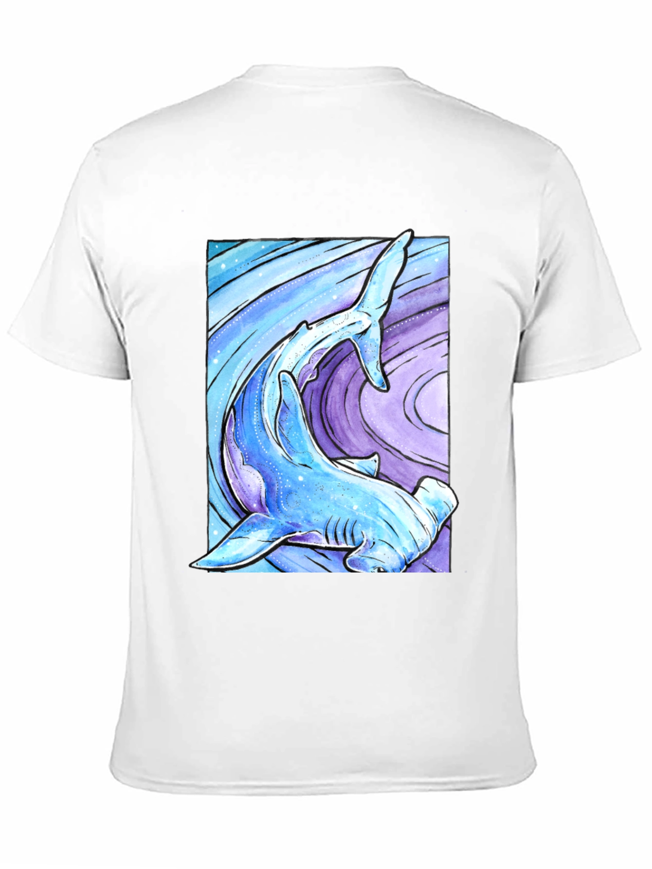 Hammerhead Shark Graphic Print T-Shirt