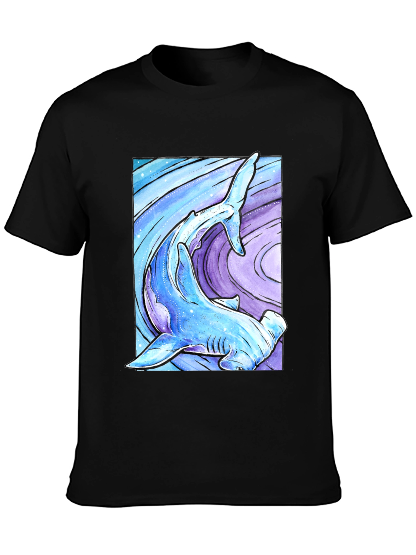 Hammerhead Shark Graphic Print T-Shirt