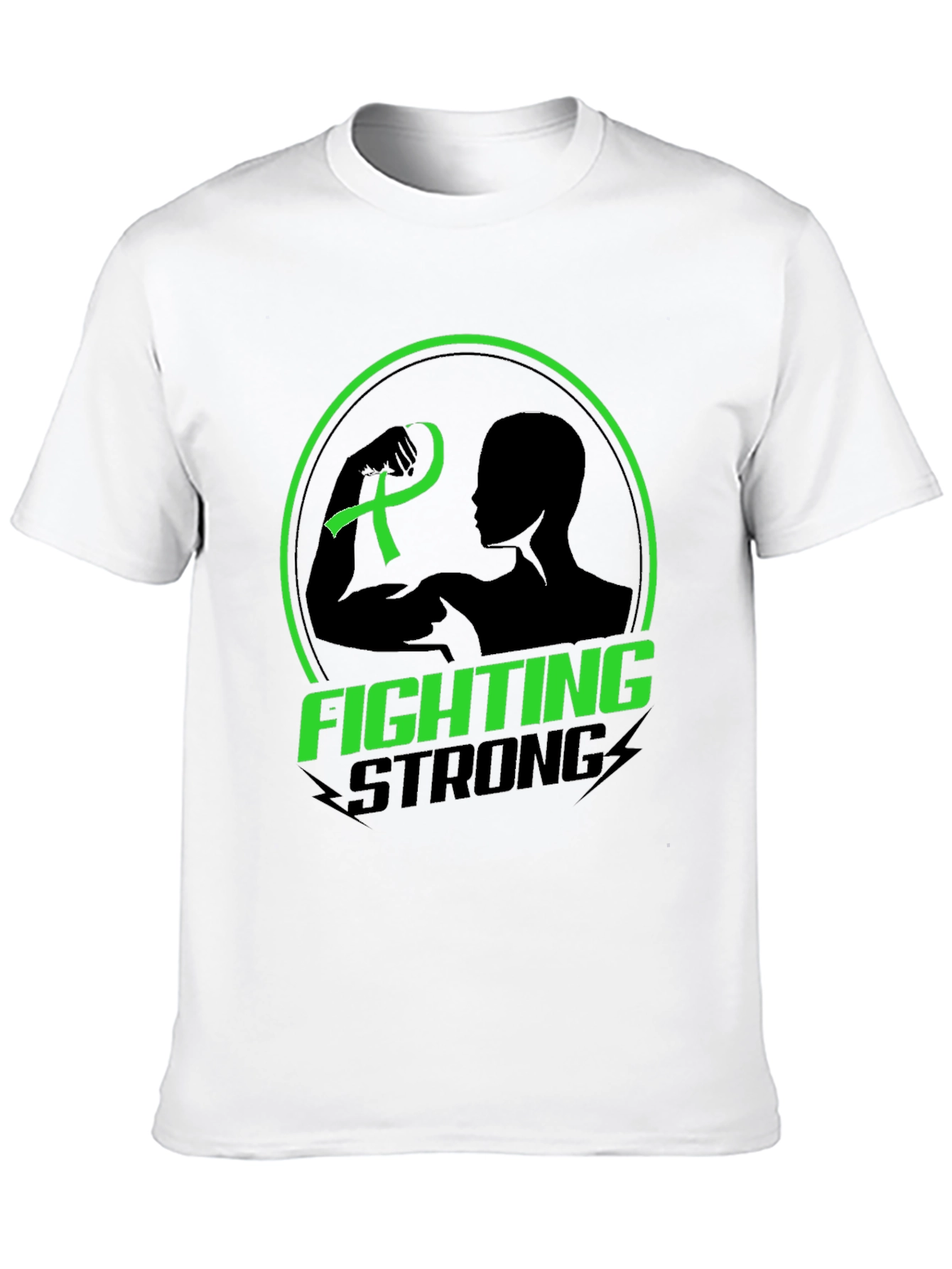 Fighting Strong Green Ribbon Graphic Tee
