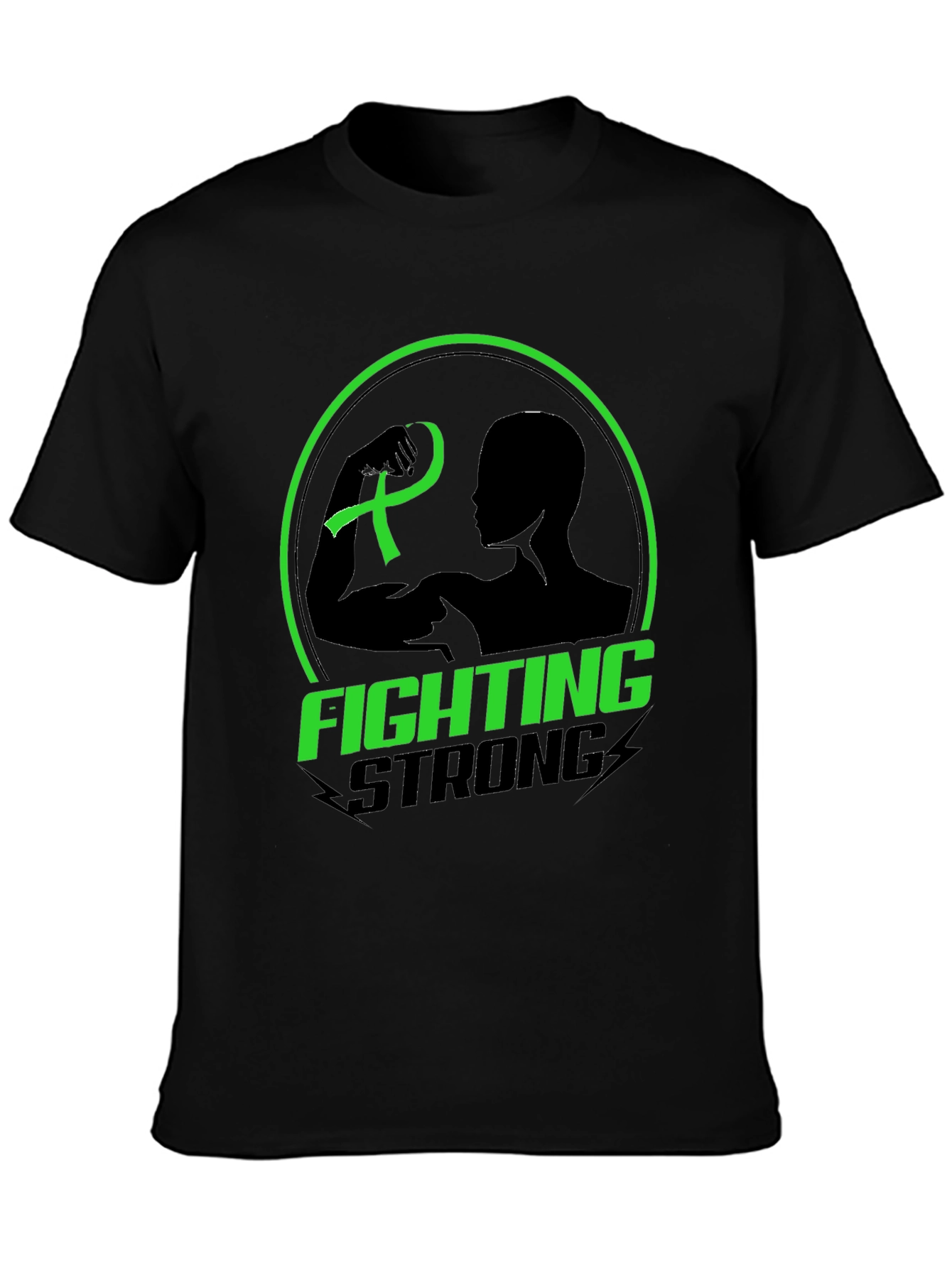 Fighting Strong Green Ribbon Graphic Tee