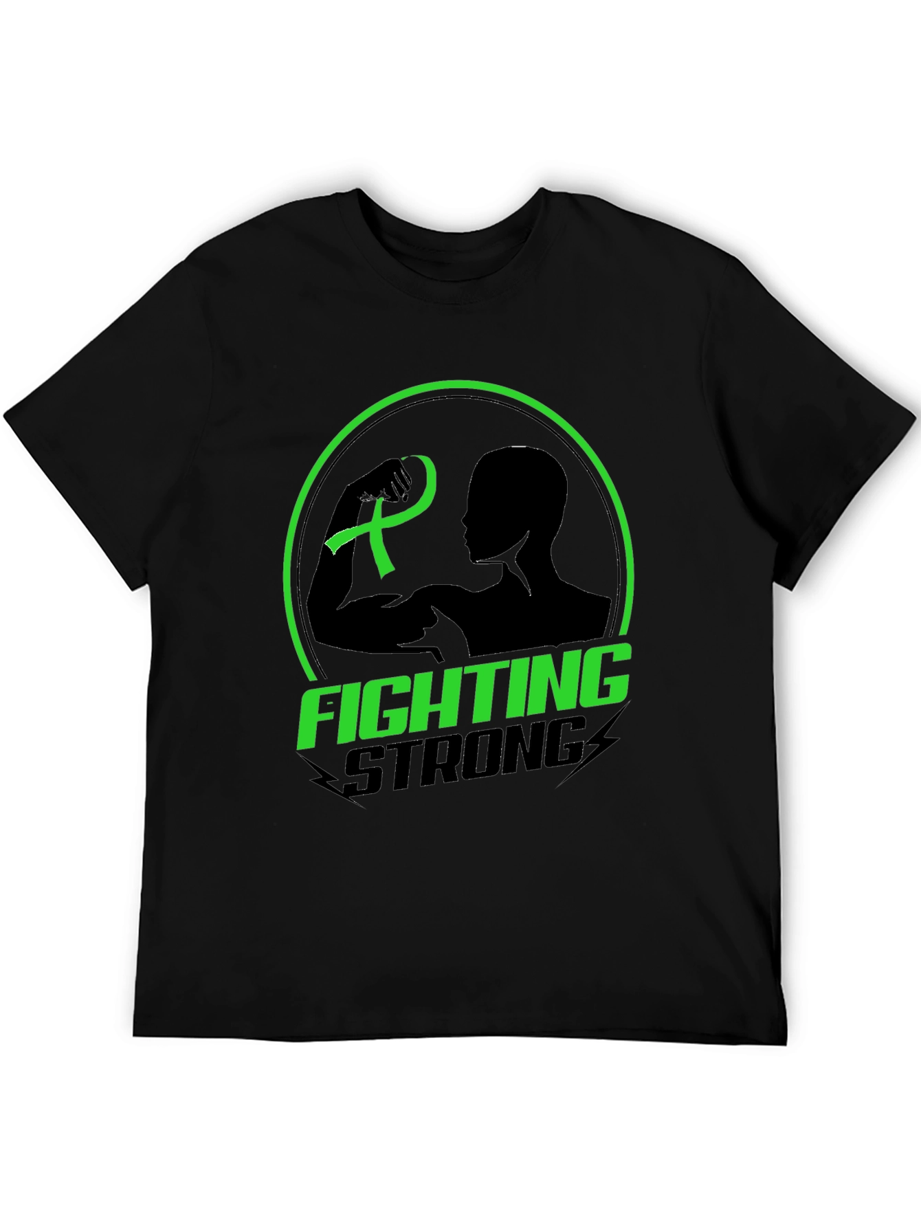 Fighting Strong Green Ribbon Graphic Tee