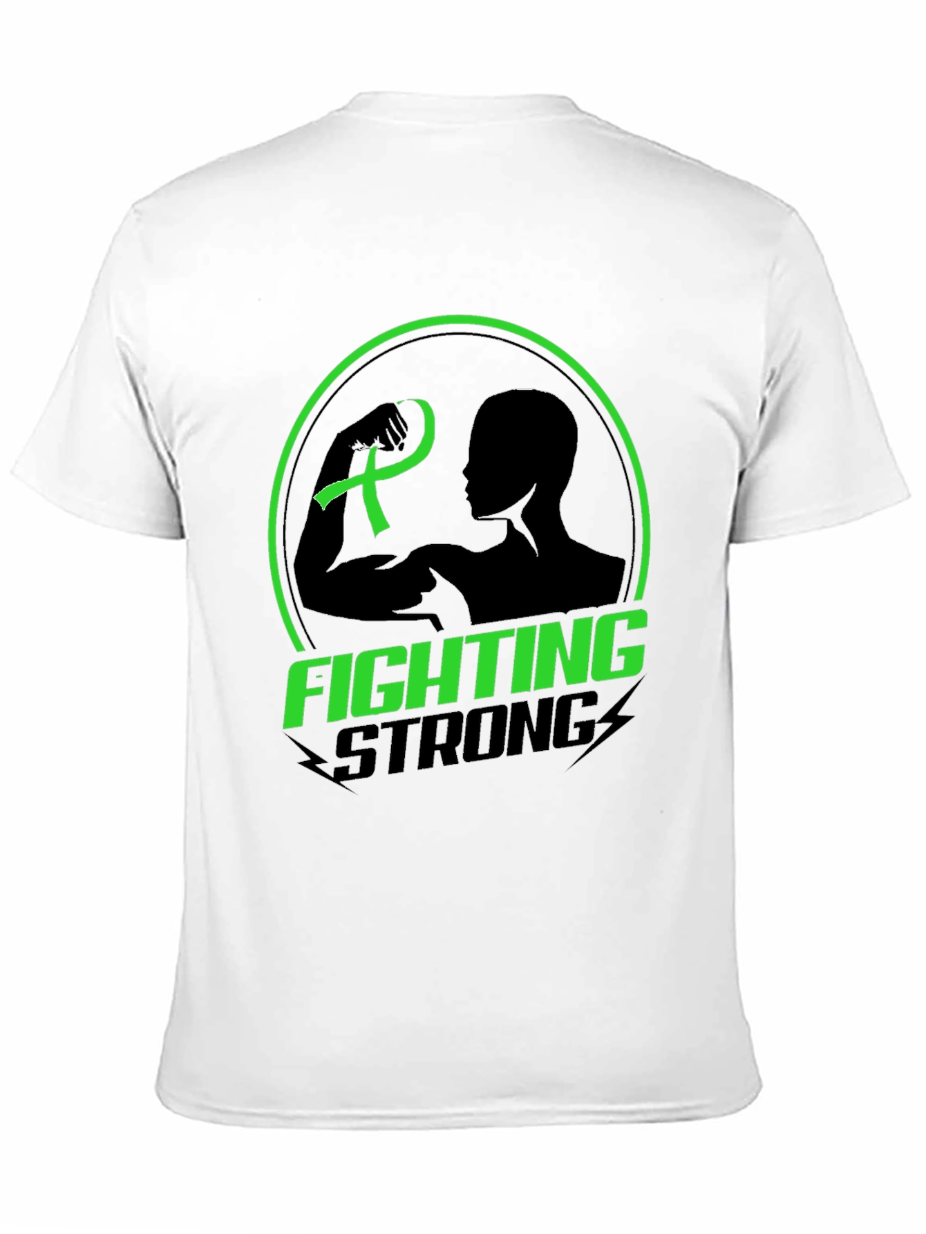 Fighting Strong Green Ribbon Graphic Tee