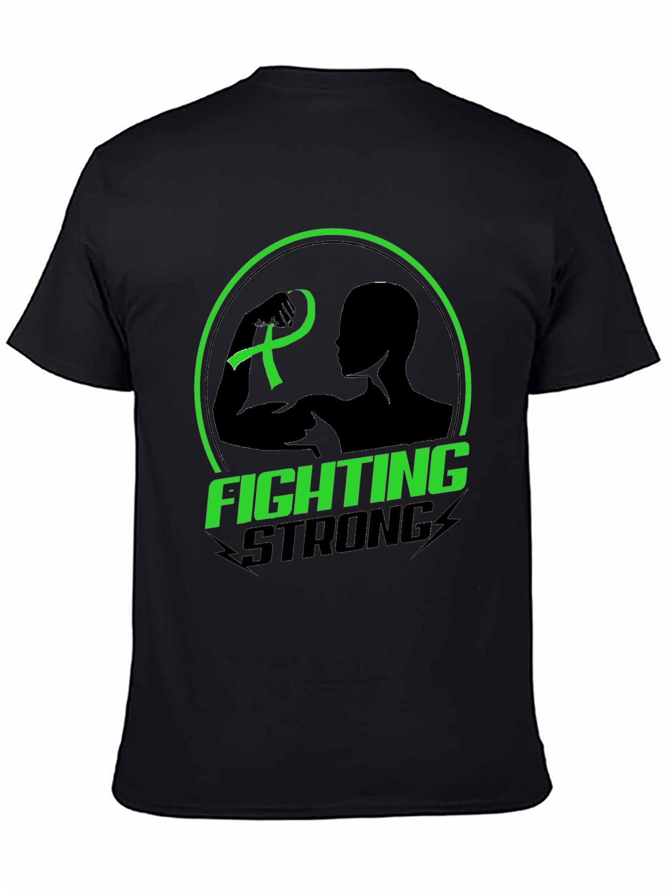 Fighting Strong Green Ribbon Graphic Tee