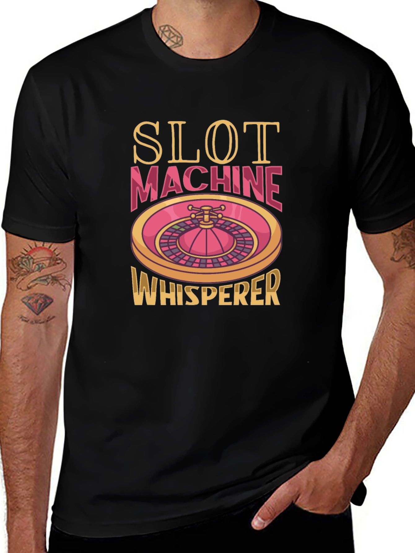 Slot Machine Whisperer Graphic Tee - Casino Luck