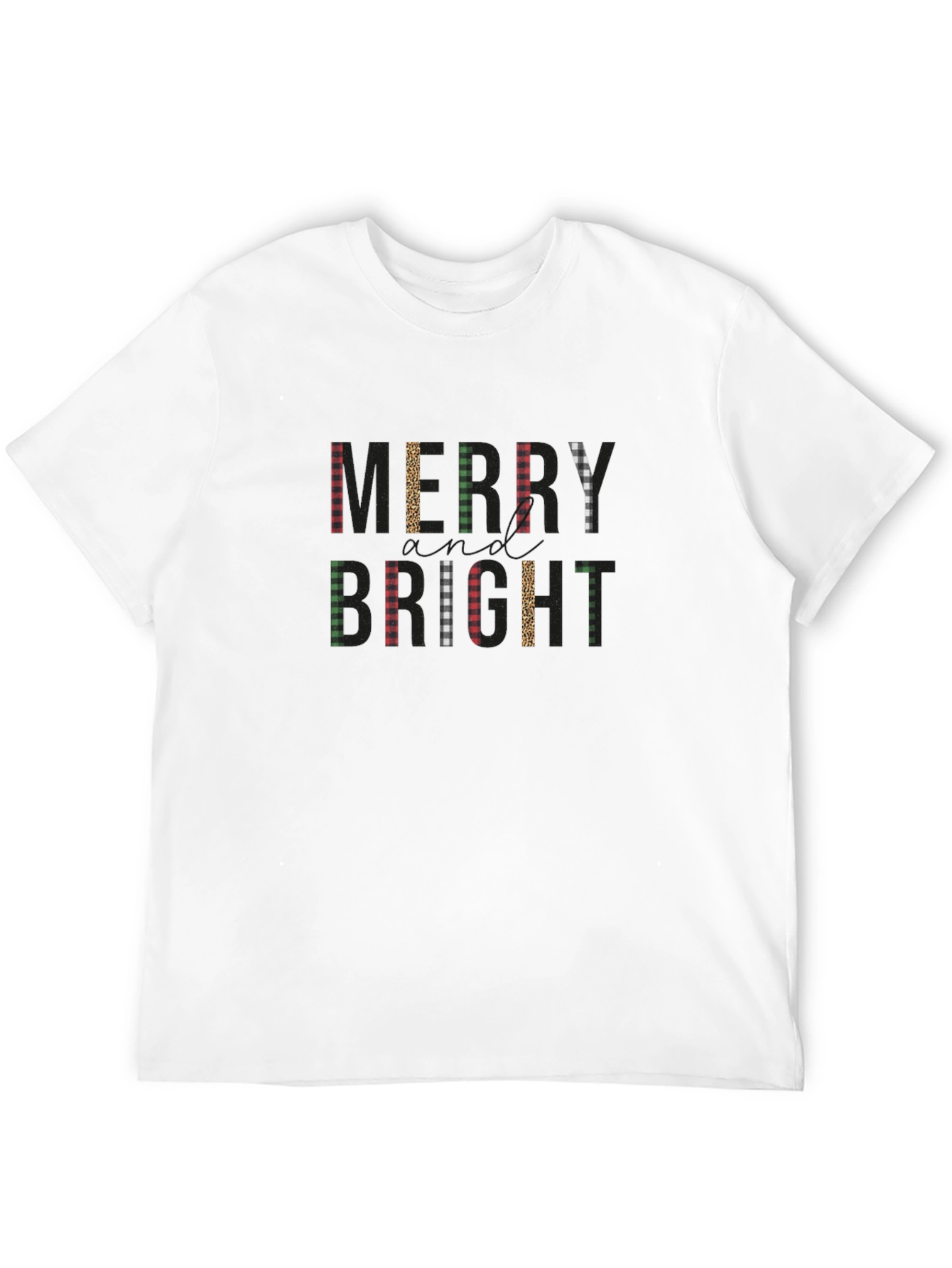 Merry & Bright Christmas T-Shirt - Festive Holiday Apparel