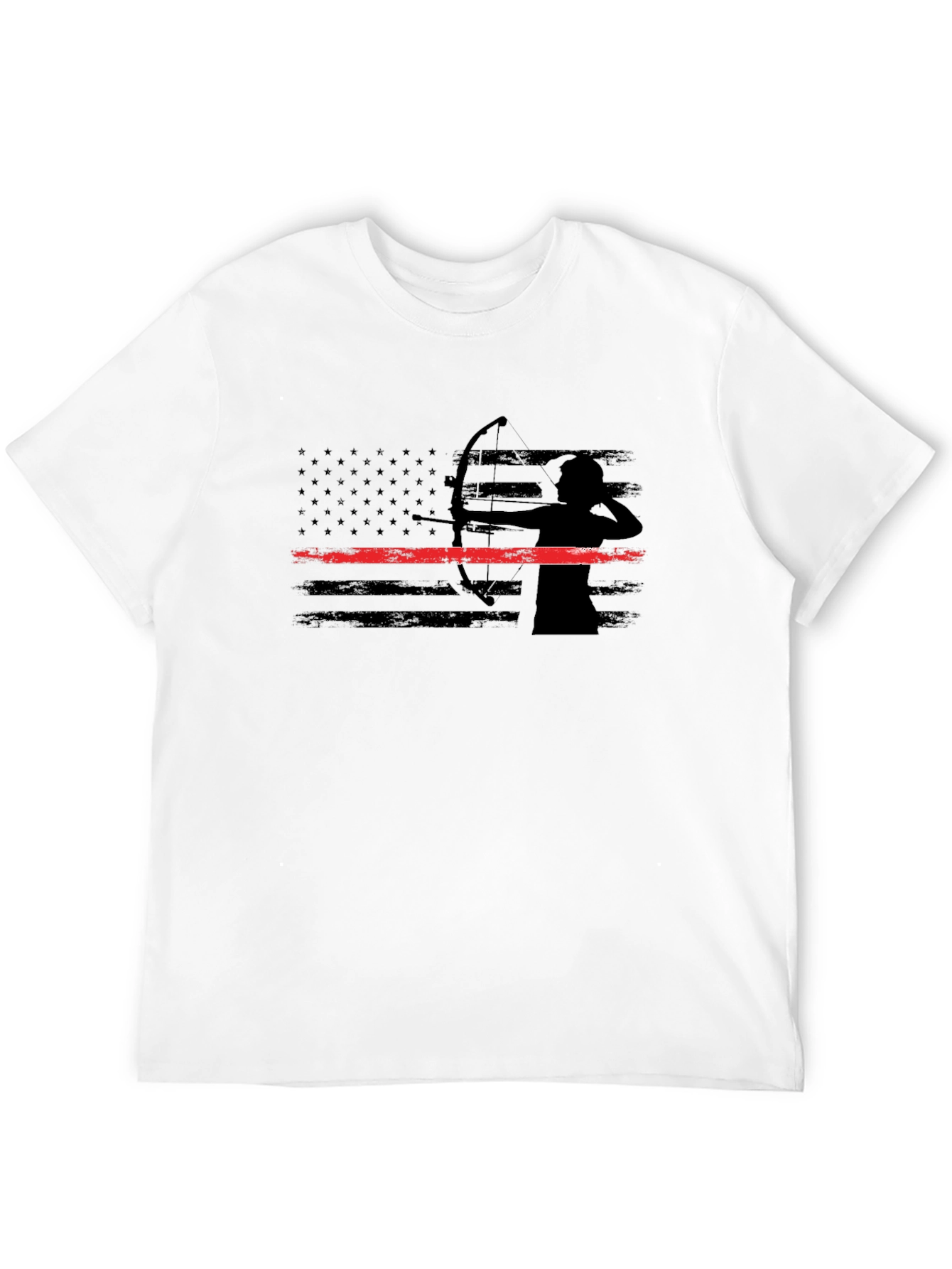 Archery American Flag Thin Red Line T-Shirt