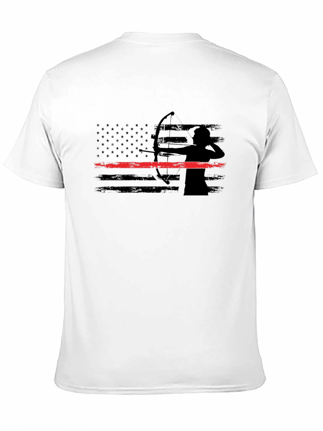Archery American Flag Thin Red Line T-Shirt