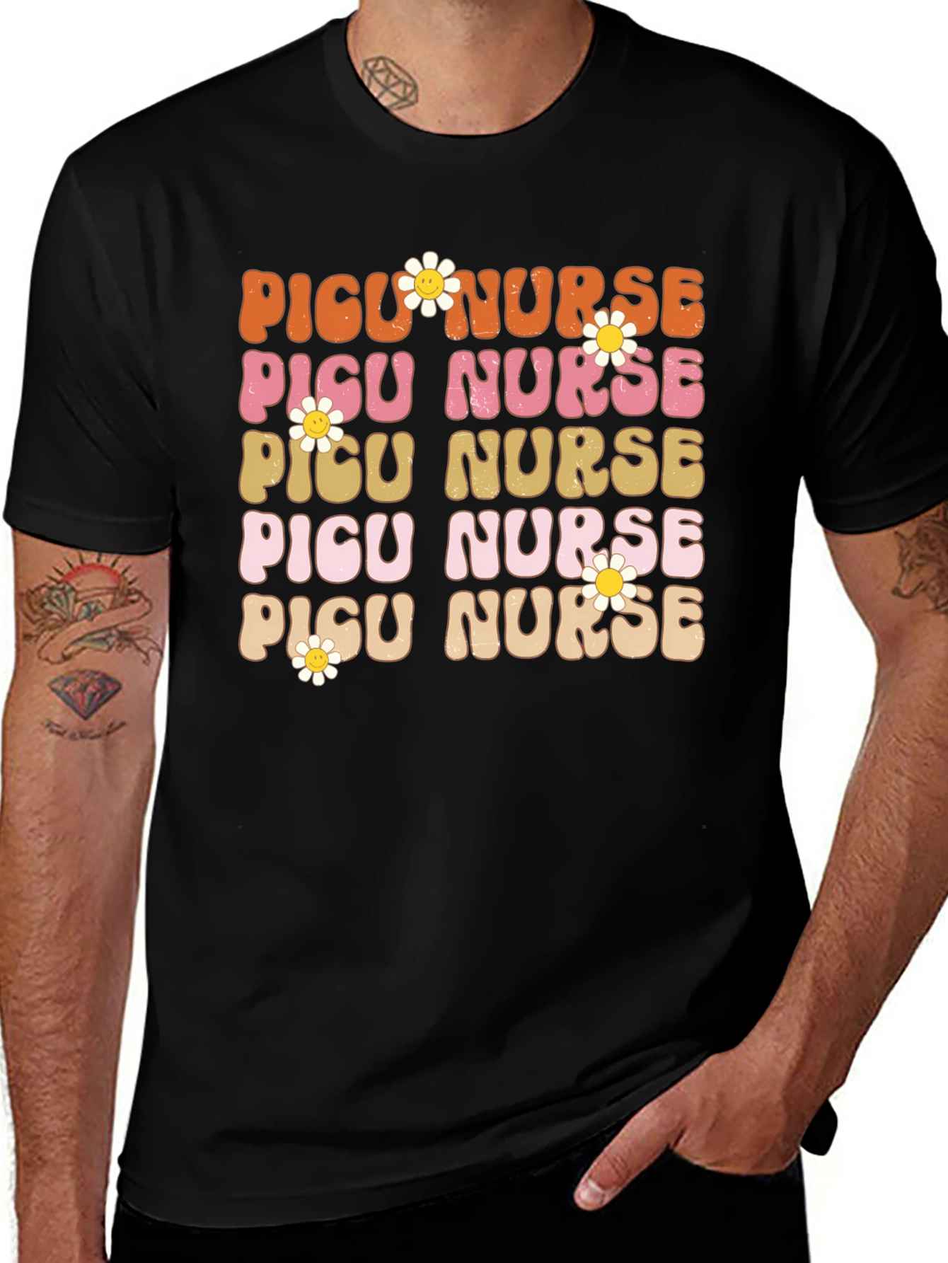 Retro PICU Nurse T-Shirt