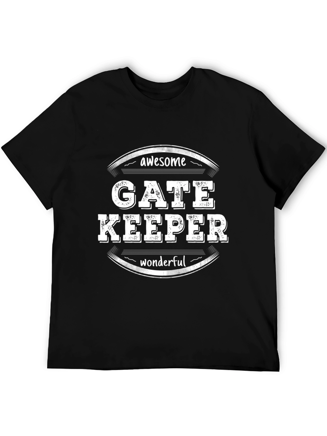 Awesome Gate Keeper Graphic Tee - Black